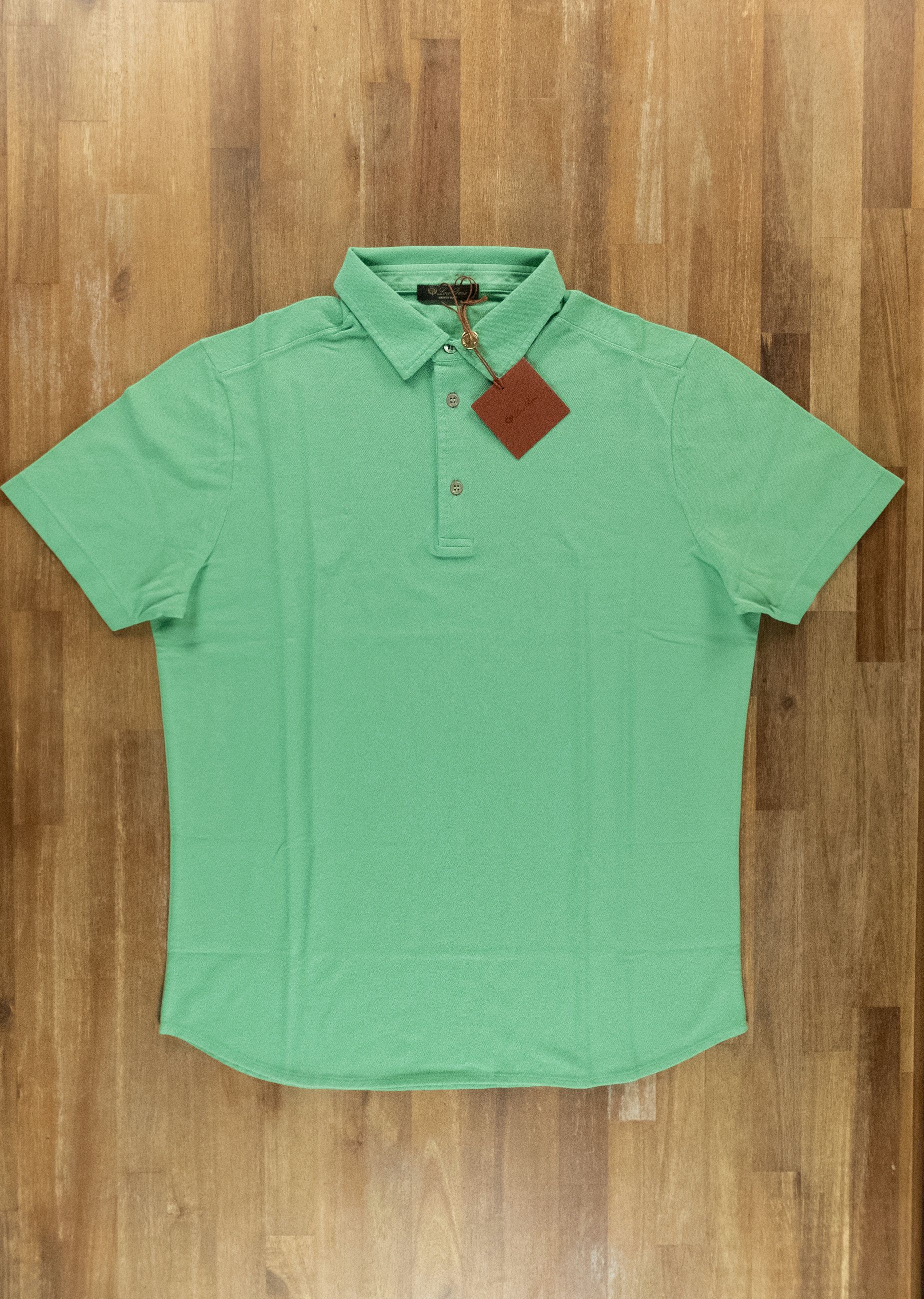 Loro Piana LORO PIANA solid green pique cotton polo shirt Large NWT Size US L / EU 52-54 / 3 - 1 Thumbnail