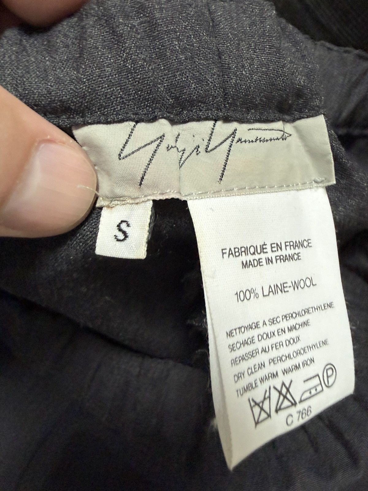 Yohji Yamamoto Yohji Yamamoto Black Wool Pants Made in France Size S Size US 33 - 9 Thumbnail