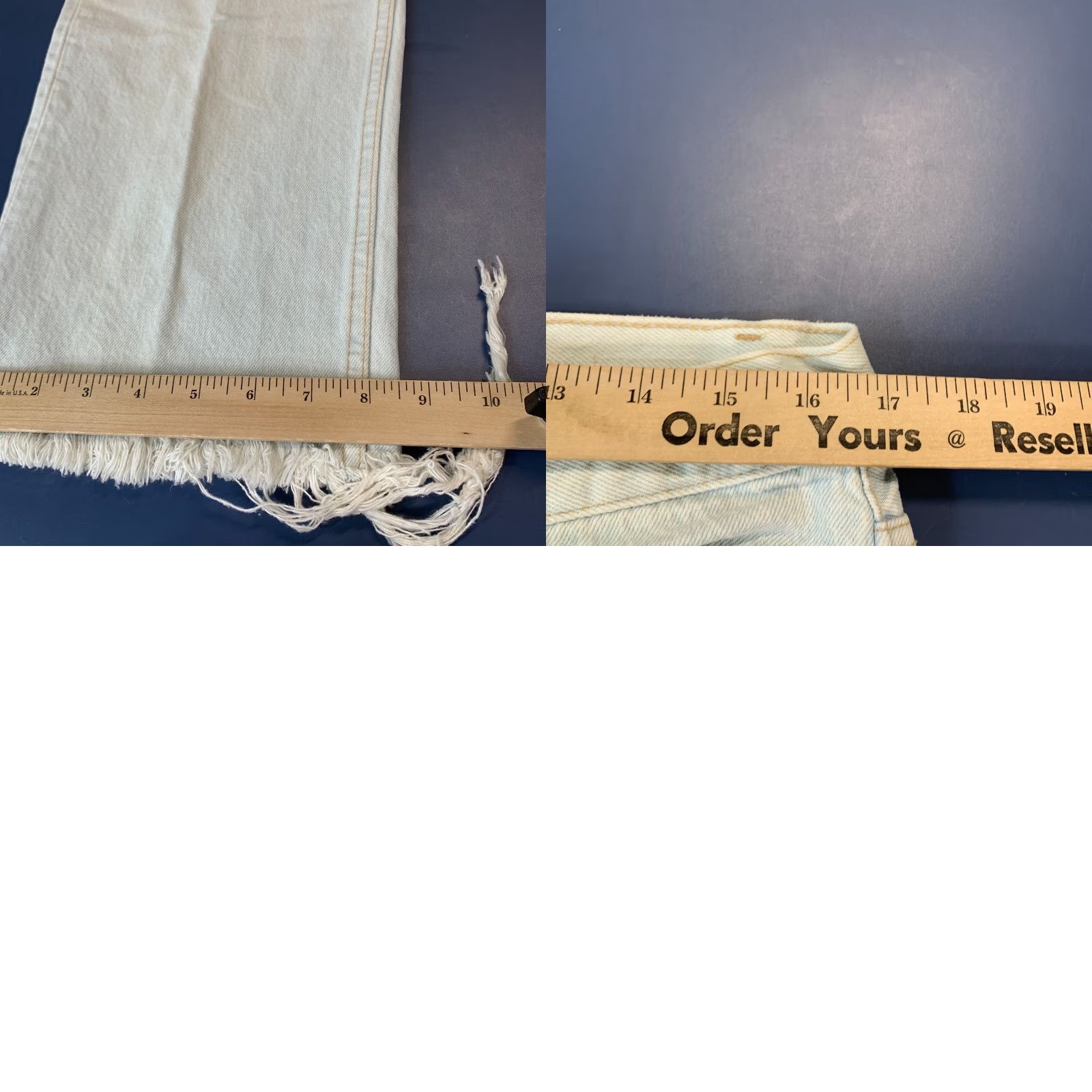 Levi's VINTAGE Levi's 501 Denim White Jeans Men 33x28 Button Fly USA Made Size US 33 - 11 Thumbnail