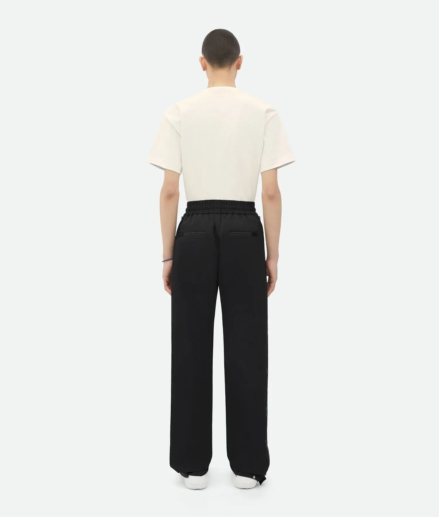 Bottega Veneta o1n1vont0125 Contrasting Zipper Tech Nylon Pant in Black Size US 30 / EU 46 - 3 Thumbnail