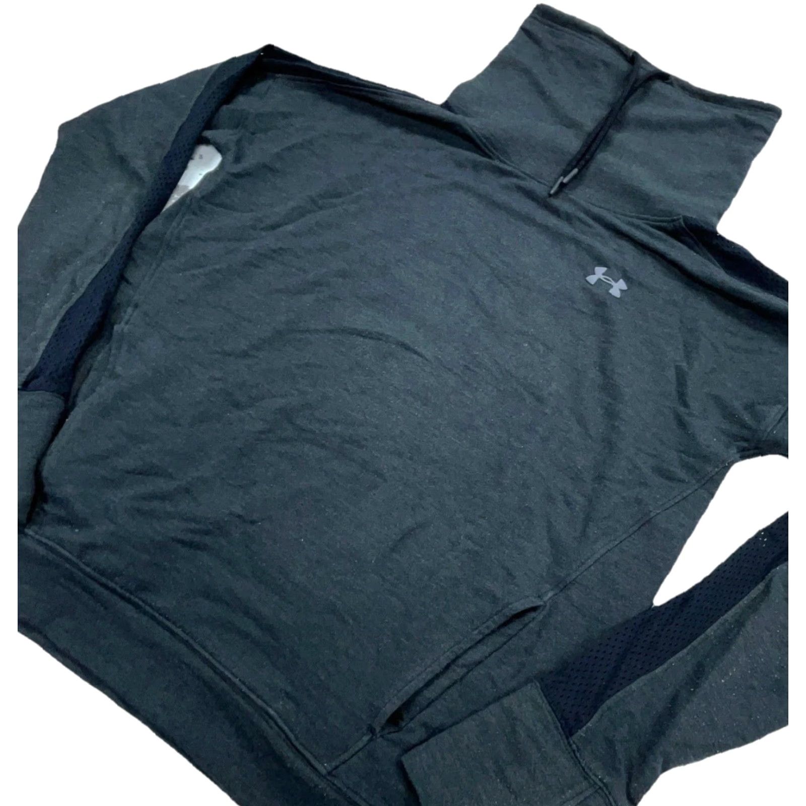 Under Armour Under Armour Sweatshirt Women M Black Pullover Turtleneck Fleece Hoodie Pocket Vented, All Seasons, Performance, Regular Fit Size M / US 6-8 / IT 42-44 - 2 Thumbnail