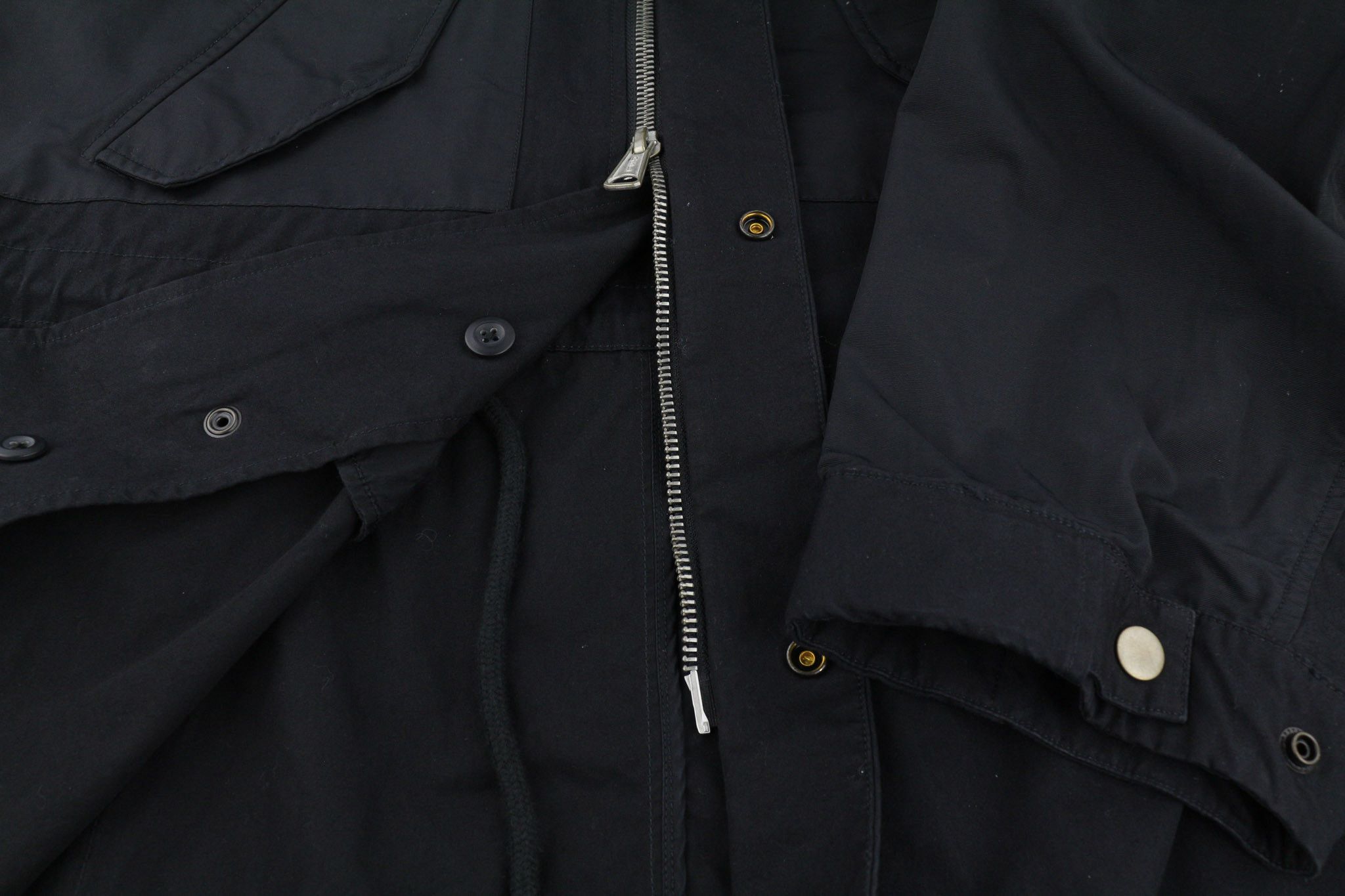 Diesel W-MILES M Black Parka Hooded Zip Logo Jacket 82062 Size US M / EU 48-50 / 2 - 6 Thumbnail
