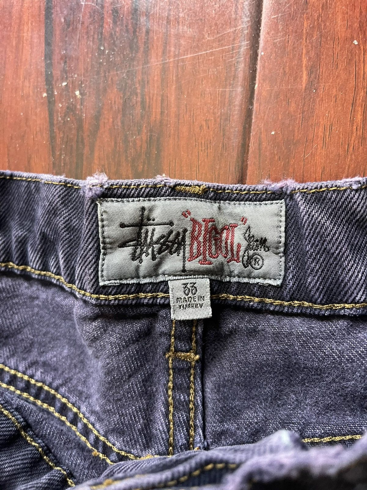 Stussy Stussy “Big Ol” Jeans Indigo Wash Baggy Denim Size 33W x 31L Size US 33 - 3 Thumbnail