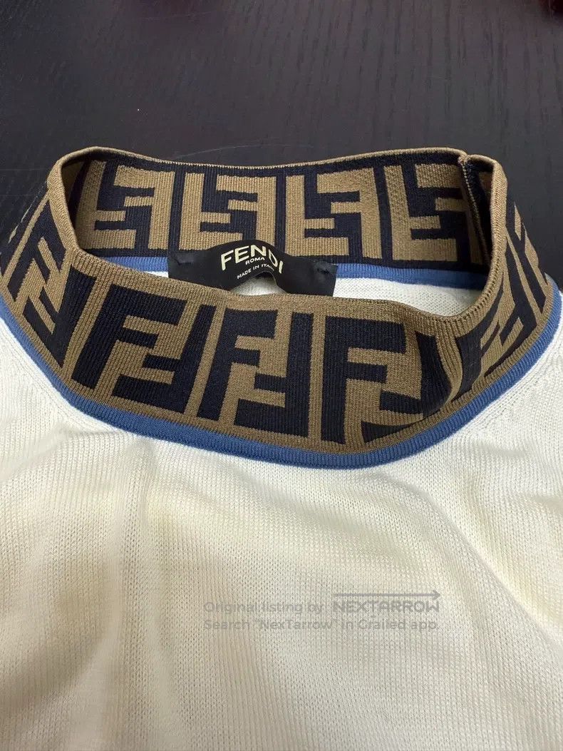 Fendi Fendi Collar Monogrammed Double F Knit Top Size US M / EU 48-50 / 2 - 4 Thumbnail