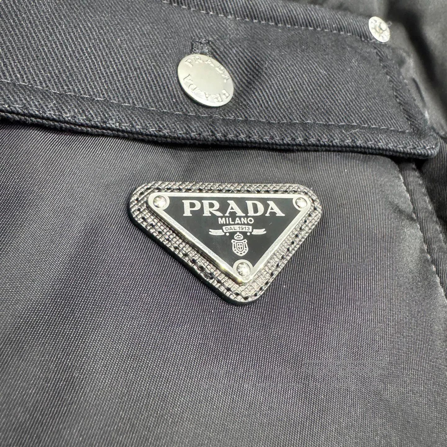 Prada Black Puffer Jacket with Front Zipper and Pockets. Size US M / EU 48-50 / 2 - 2 Thumbnail