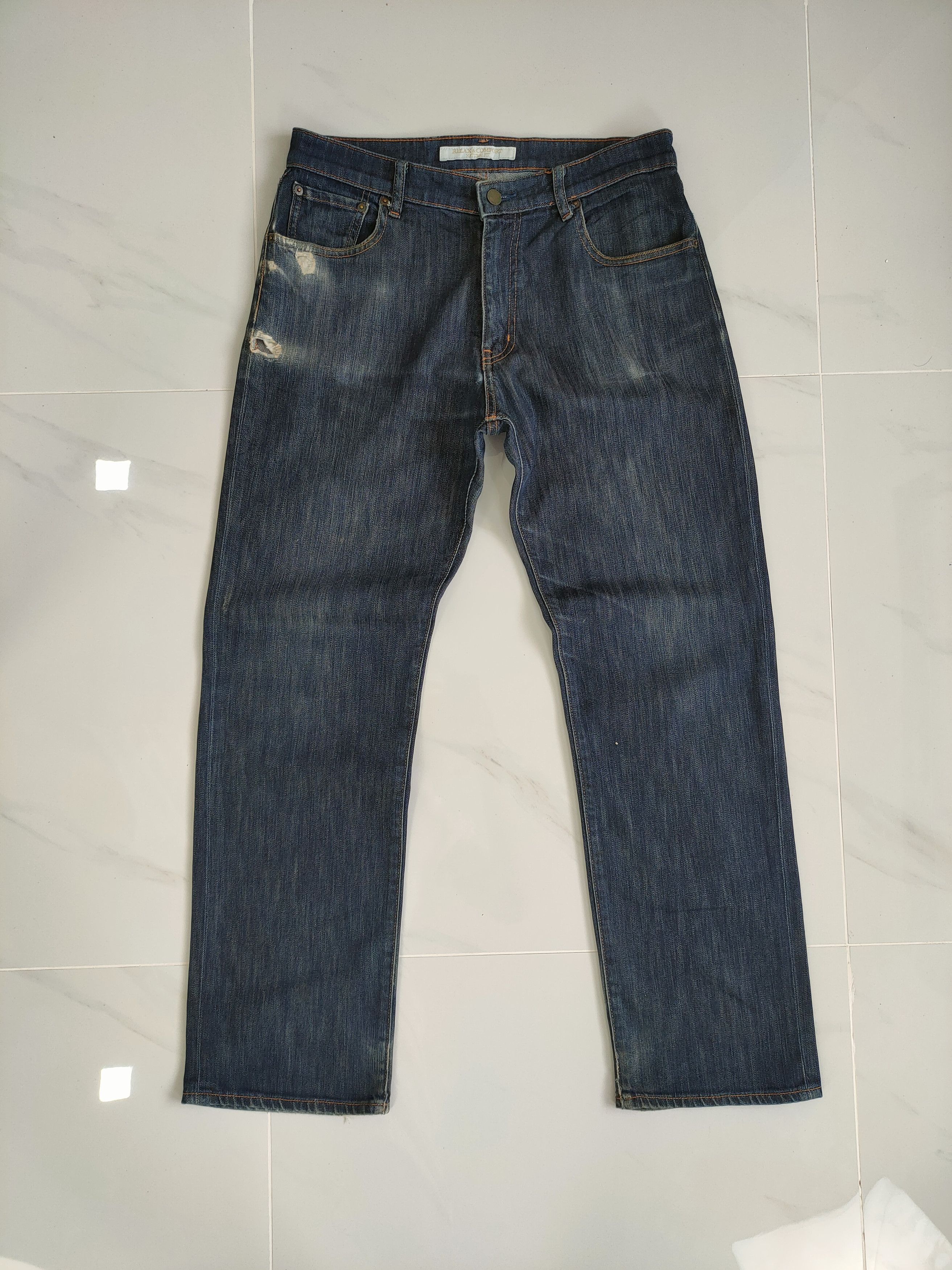 Japanese Brand VINTAGE JAPANESE DISTRESSED JEAN DENIM PANTS Size US 32 / EU 48 - 1 Thumbnail