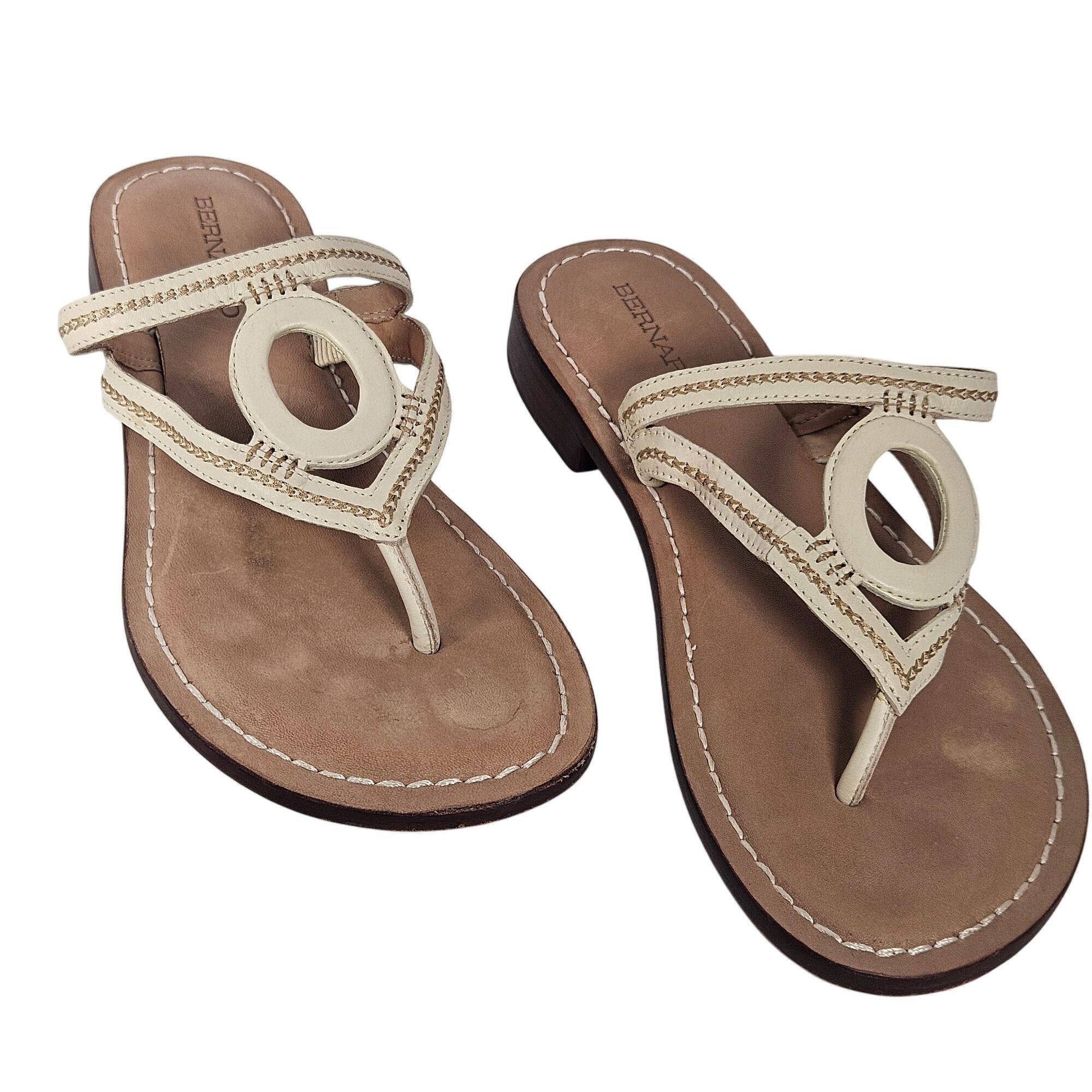 Other Bernardo Beige Women Sandals 7.5M Minimalist Resort Boho Coa Size US 7.5 / IT 37.5 - 3 Thumbnail
