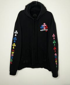 Chrome Hearts Script Multicolor Cemetery Cross Pullover Hoodie – Crown  Forever