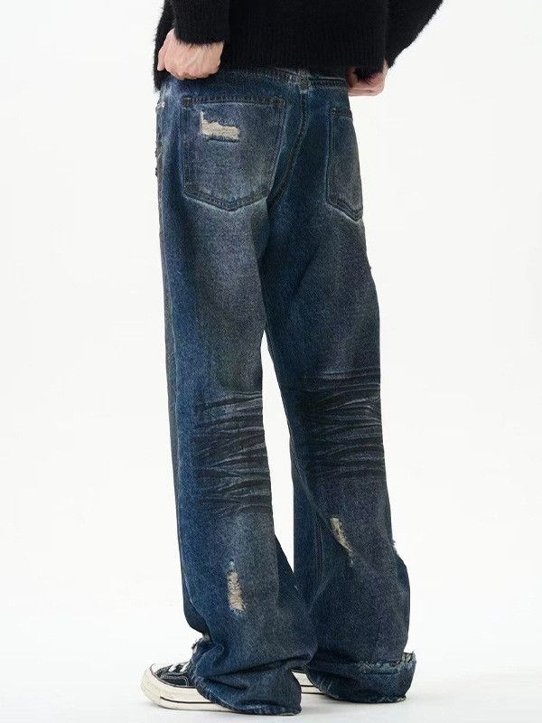 Vintage Street retro distressed American ripped jeans for men Size US 32 / EU 48 - 4 Thumbnail