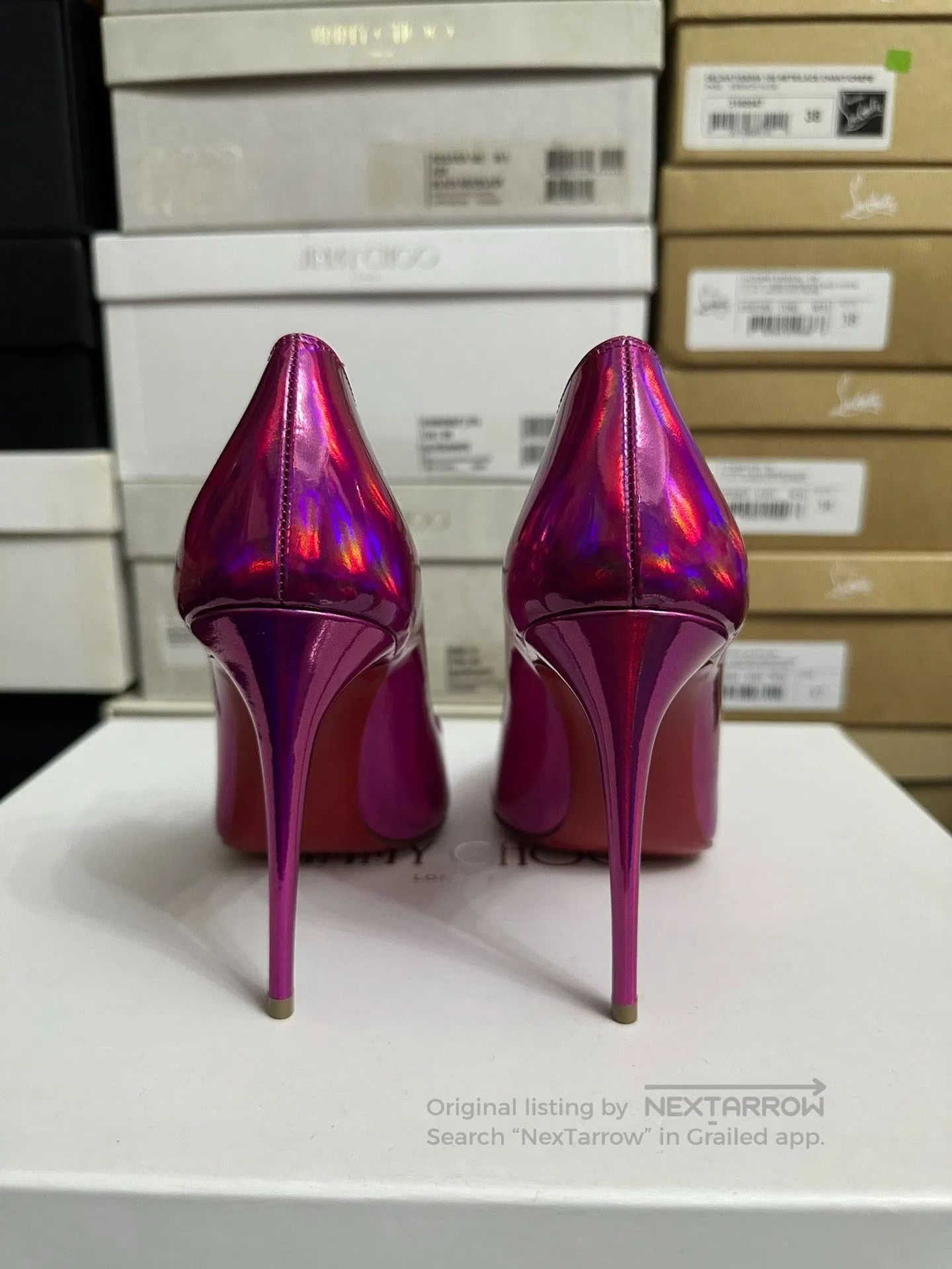 Christian Louboutin Christian Louboutin Electric Pink Red Sole Heels. Size US 5 / IT 35 - 4 Thumbnail