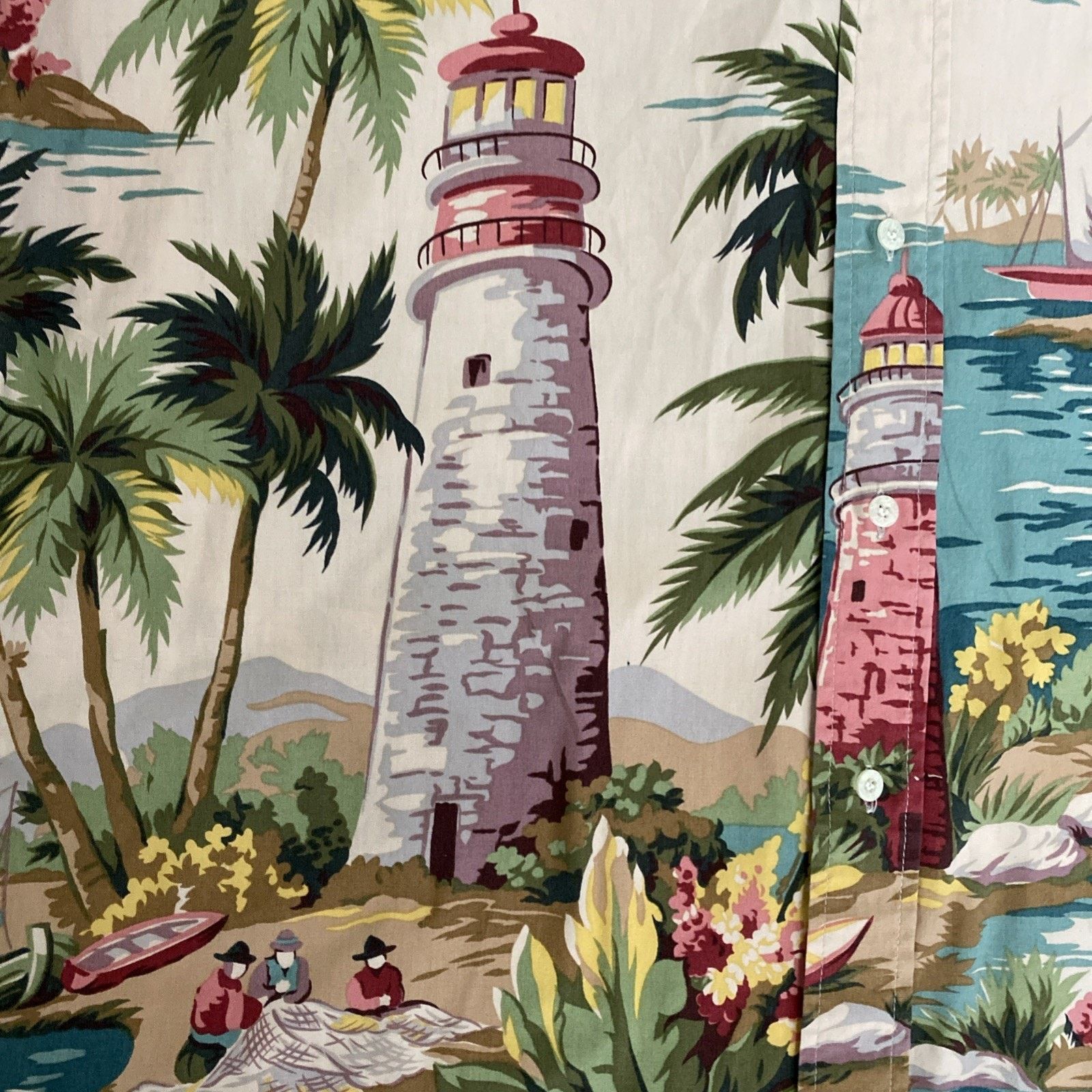 Reyn Spooner Reyn Spooner Shirt Hawaiian Lighthouse Palm Boat L Size US L / EU 52-54 / 3 - 3 Thumbnail