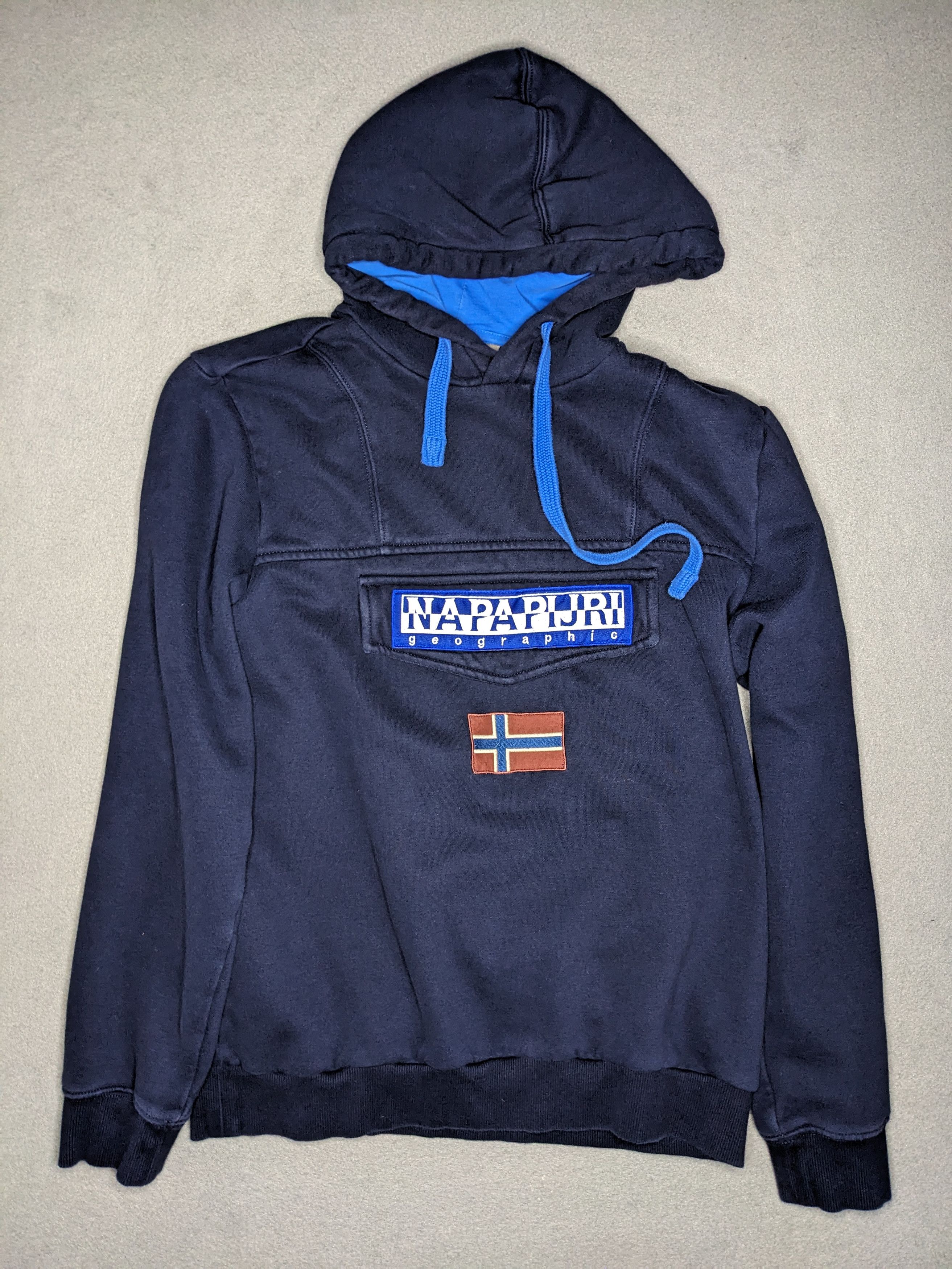 Napapijri VINTAGE Napapijri Burgee Geographic Hoodie Medium Sweater Size US M / EU 48-50 / 2 - 2 Thumbnail