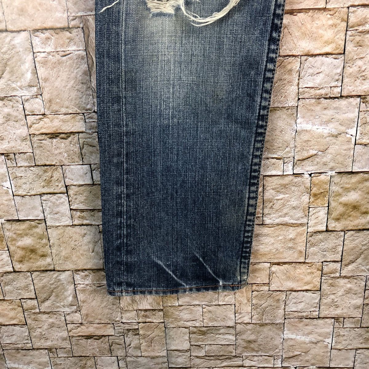 Japanese Brand Olive Des Olive Jeans Blue Distressed Denim Pants #A451 Size US 32 / EU 48 - 12 Thumbnail