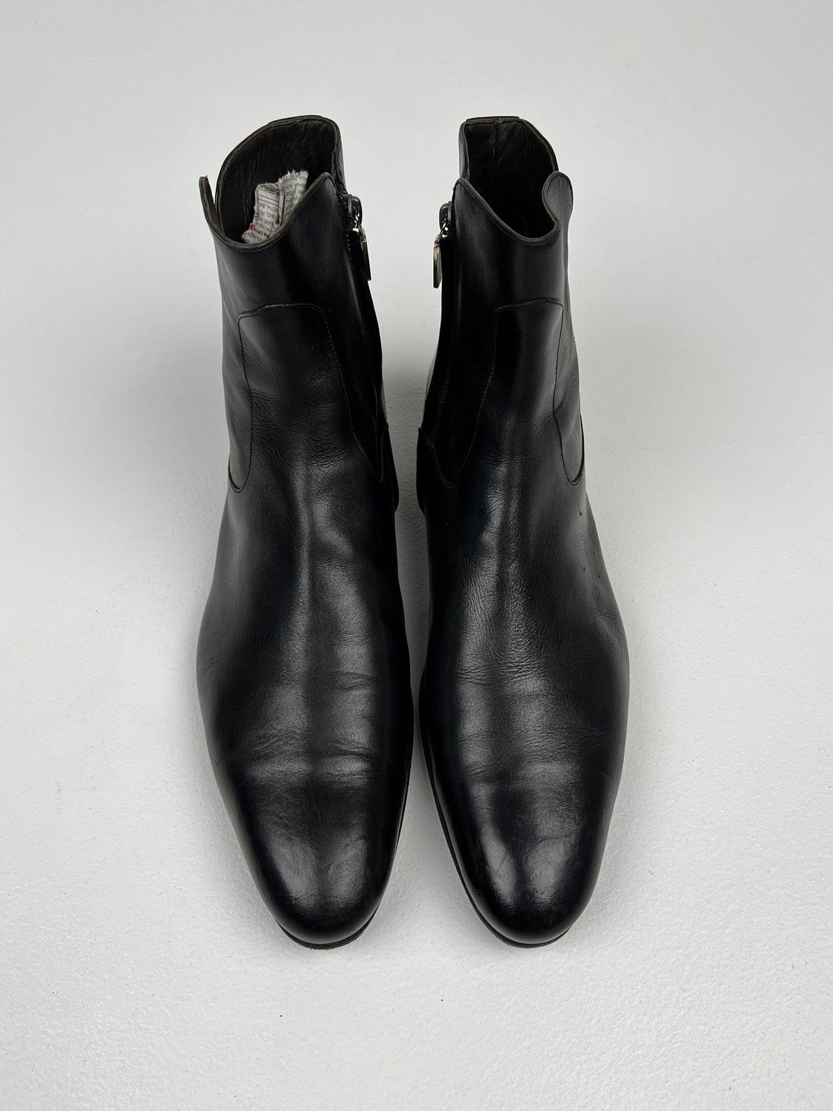 Gucci GUCCI Boots Ankle Leather Shoes Side Zip Straps Black Men’s Size US 7.5 / EU 40-41 - 3 Thumbnail
