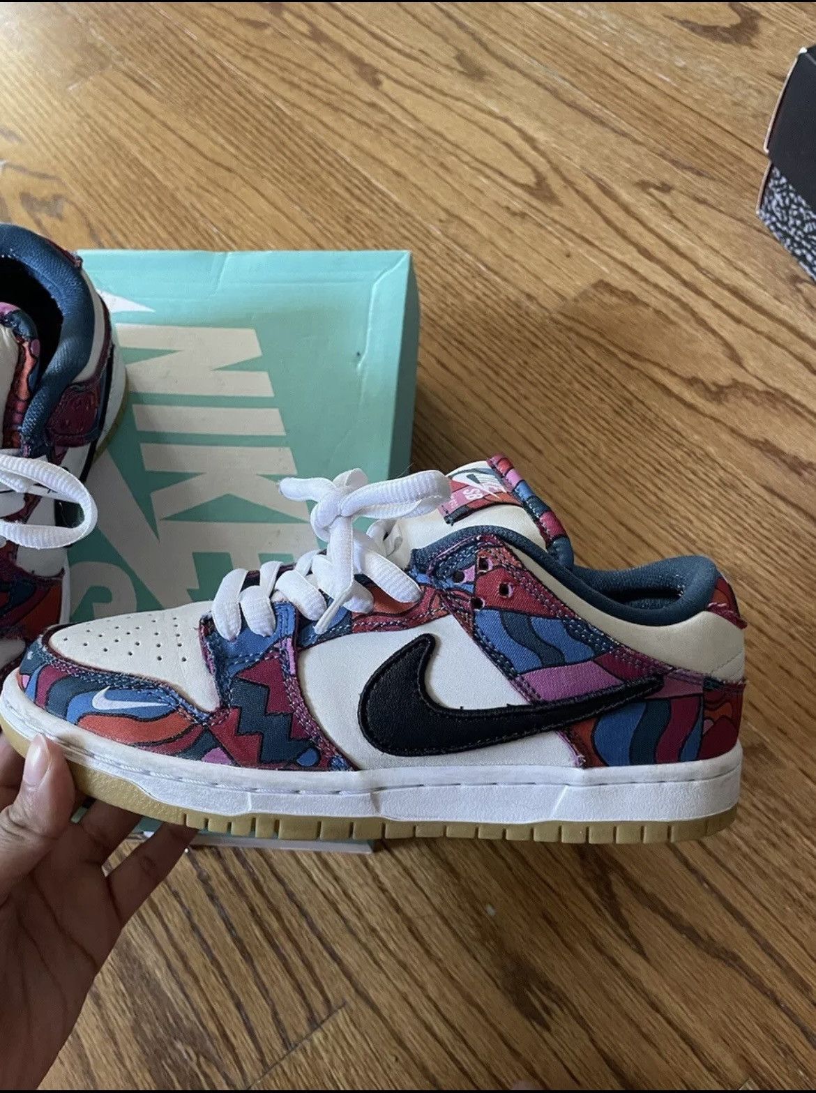 Nike × Parra Nike Dunk Low Pro SB x Parra Abstract Art 2021 Size US 5.5 / IT 35.5 - 5 Thumbnail