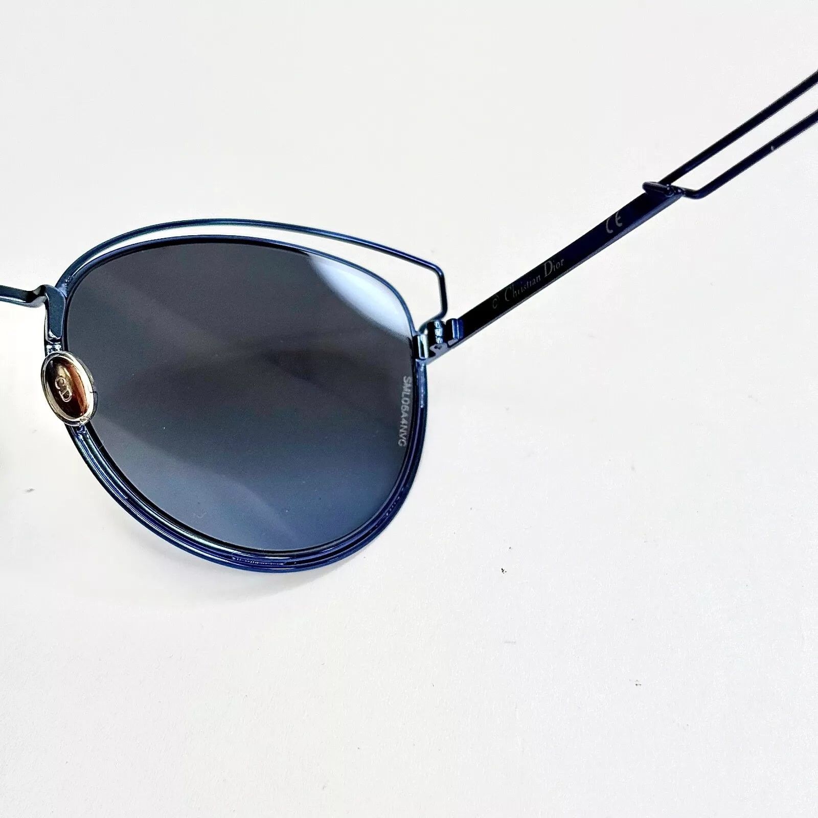 Christian Dior Monsieur CHRISTIAN DIOR SIDERAL 2 Black Blue Mirrored Metal SIDERAL2 Size ONE SIZE - 4 Thumbnail
