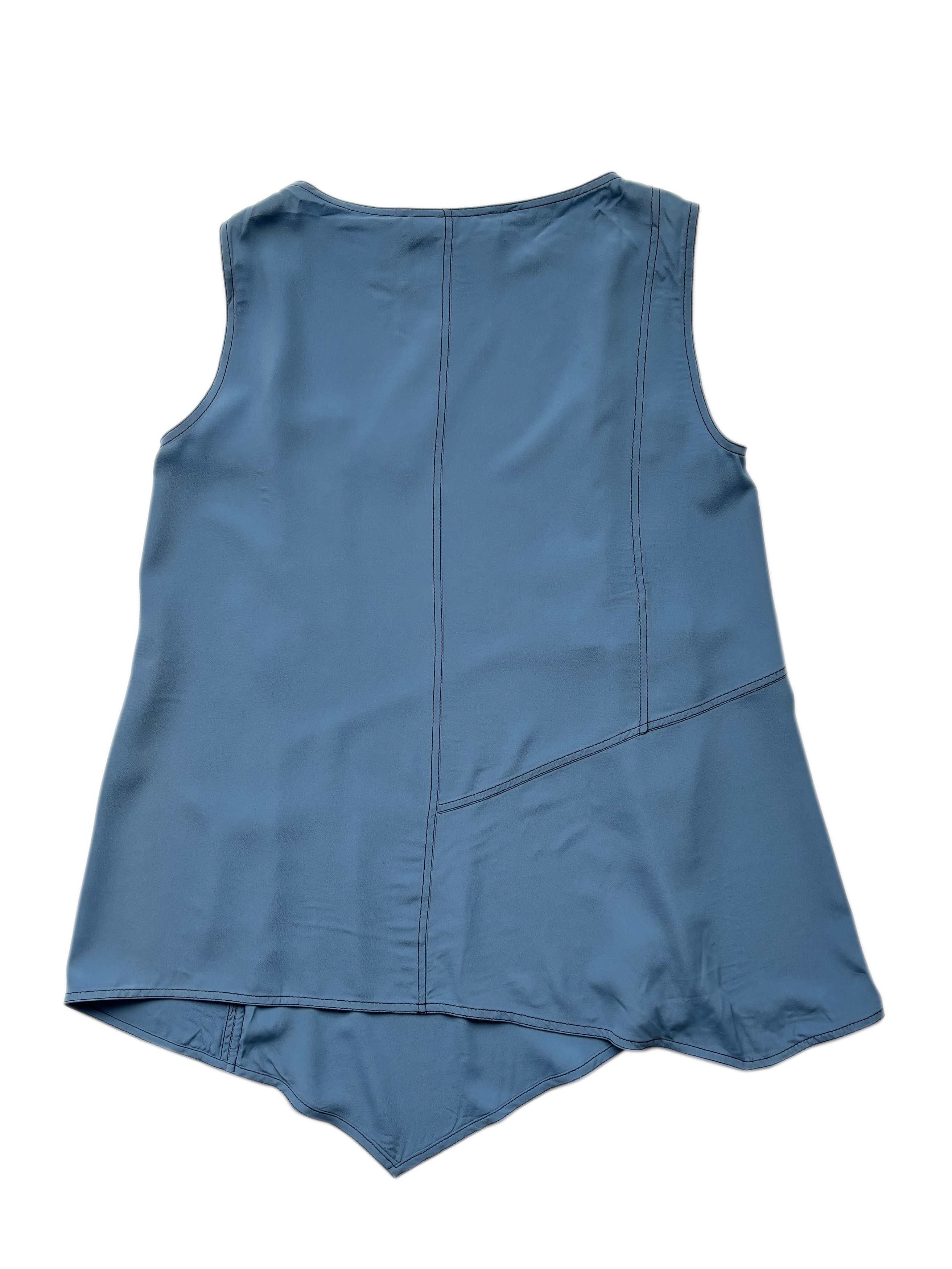 Marni ⚡️QUICK SALE⚡️Marni Blue Silk Asymmetric Tank Top Size M / US 6-8 / IT 42-44 - 3 Thumbnail