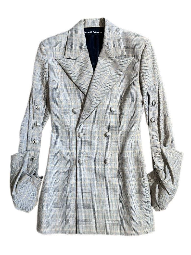 Y/Project Y/Project 2017SS GM Check DB 100% Wool Blazer Size 38 Size XS / US 0-2 / IT 36-38 - 3 Thumbnail