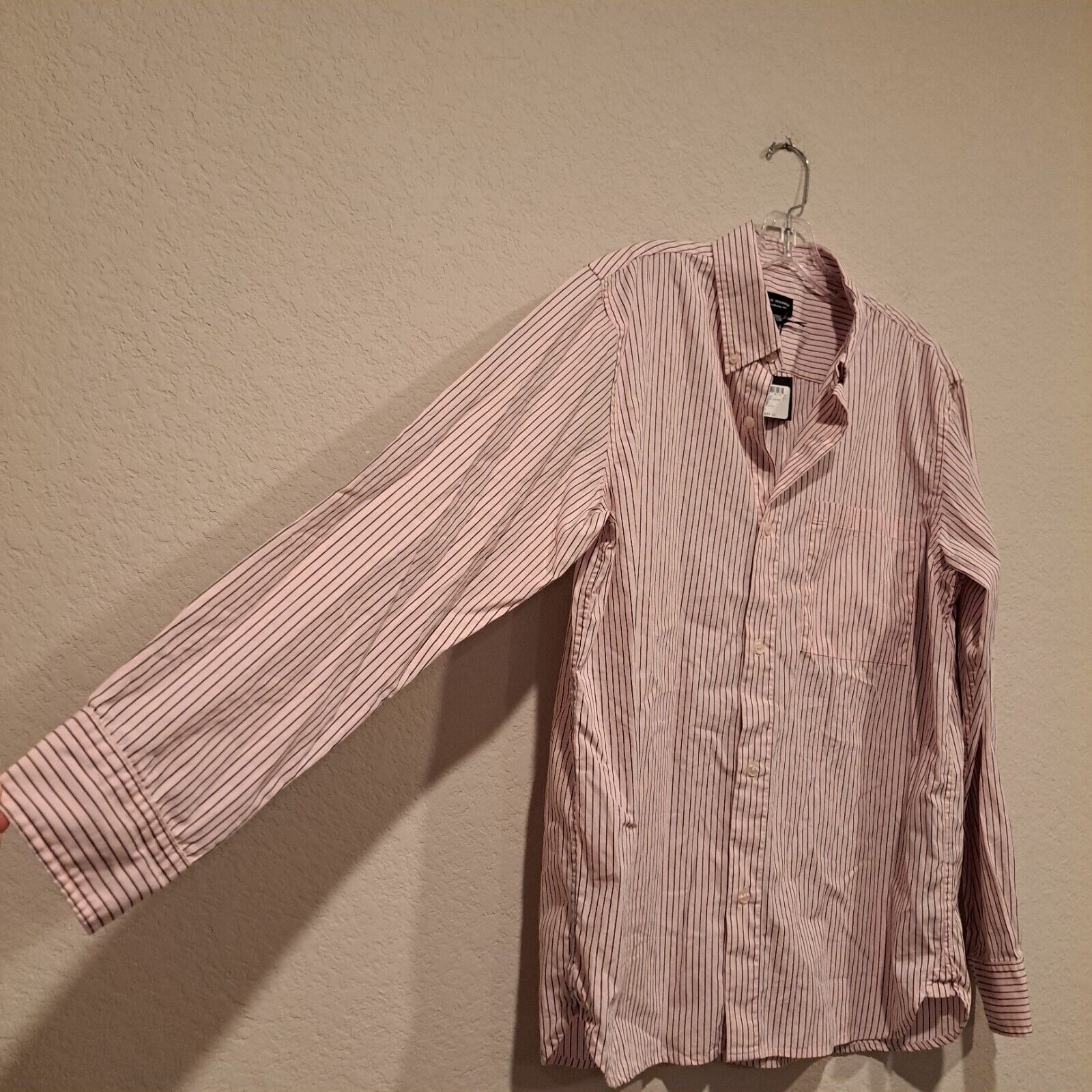 Club Monaco Club Monaco Thin Stripe Poplin Shirt Pink Men's Sz Large NWT Size US L / EU 52-54 / 3 - 11 Thumbnail