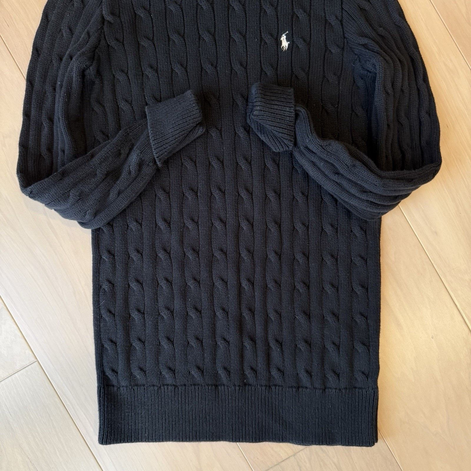 Polo Ralph Lauren Ralph Lauren Sport Cable Knit Sweater Women's S Black Size S / US 4 / IT 40 - 6 Thumbnail