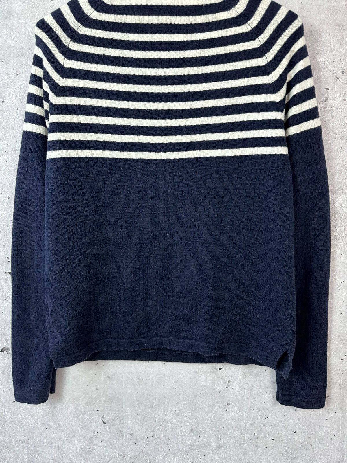 YMC YMC Stripped Navy Blue Cotton Men’s Sweater Size US M / EU 48-50 / 2 - 9 Thumbnail