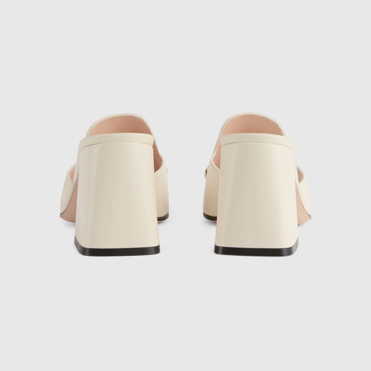 Gucci o1s1wg110225 Slide Sandals With Horsebit in White Size US 6 / IT 36 - 4 Thumbnail