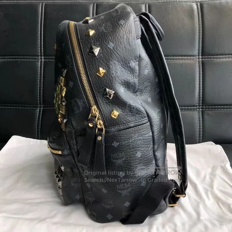 MCM MCM Black Studded Limited Edition Backpack. Size ONE SIZE - 4 Thumbnail