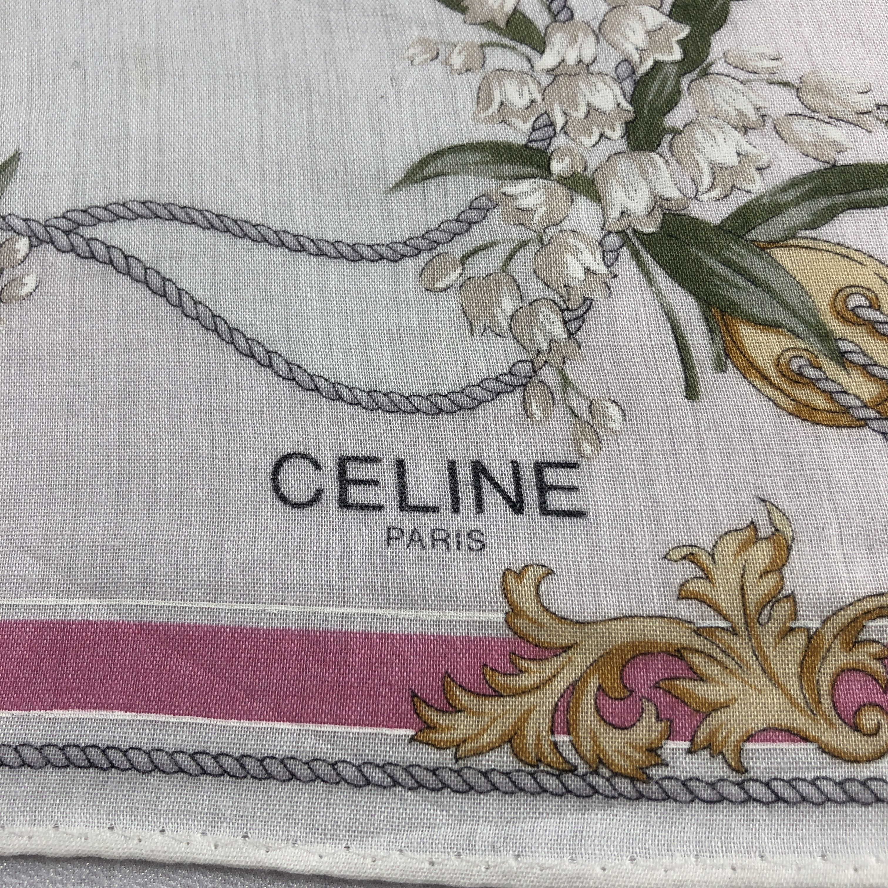 Celine × Vintage Celine Handkerchief Neckerchief Bandana H2592 Size ONE SIZE - 3 Thumbnail