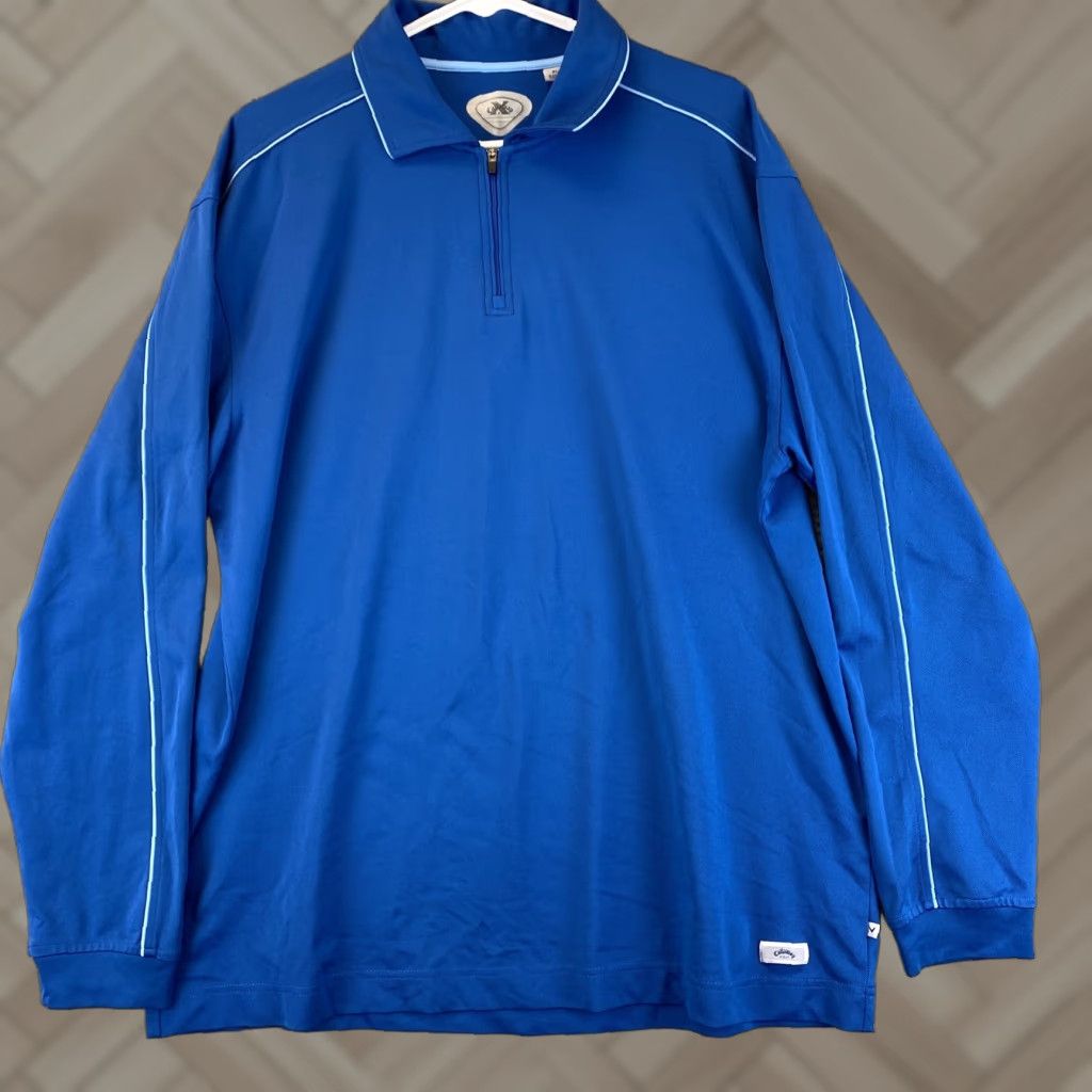 Callaway Callaway Men's Sz XL Blue Long Sleeve Golf Polo Shirt/66-16 Size US XL / EU 56 / 4 - 1 Thumbnail