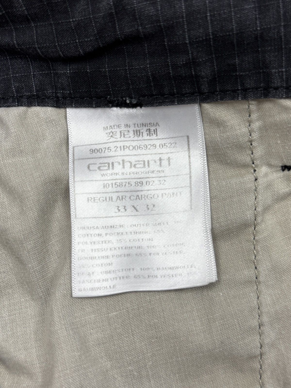 Carhartt Carhartt WIP Faded Black Regular Cargo Baggy Pants 33X32 Size US 33 - 11 Thumbnail