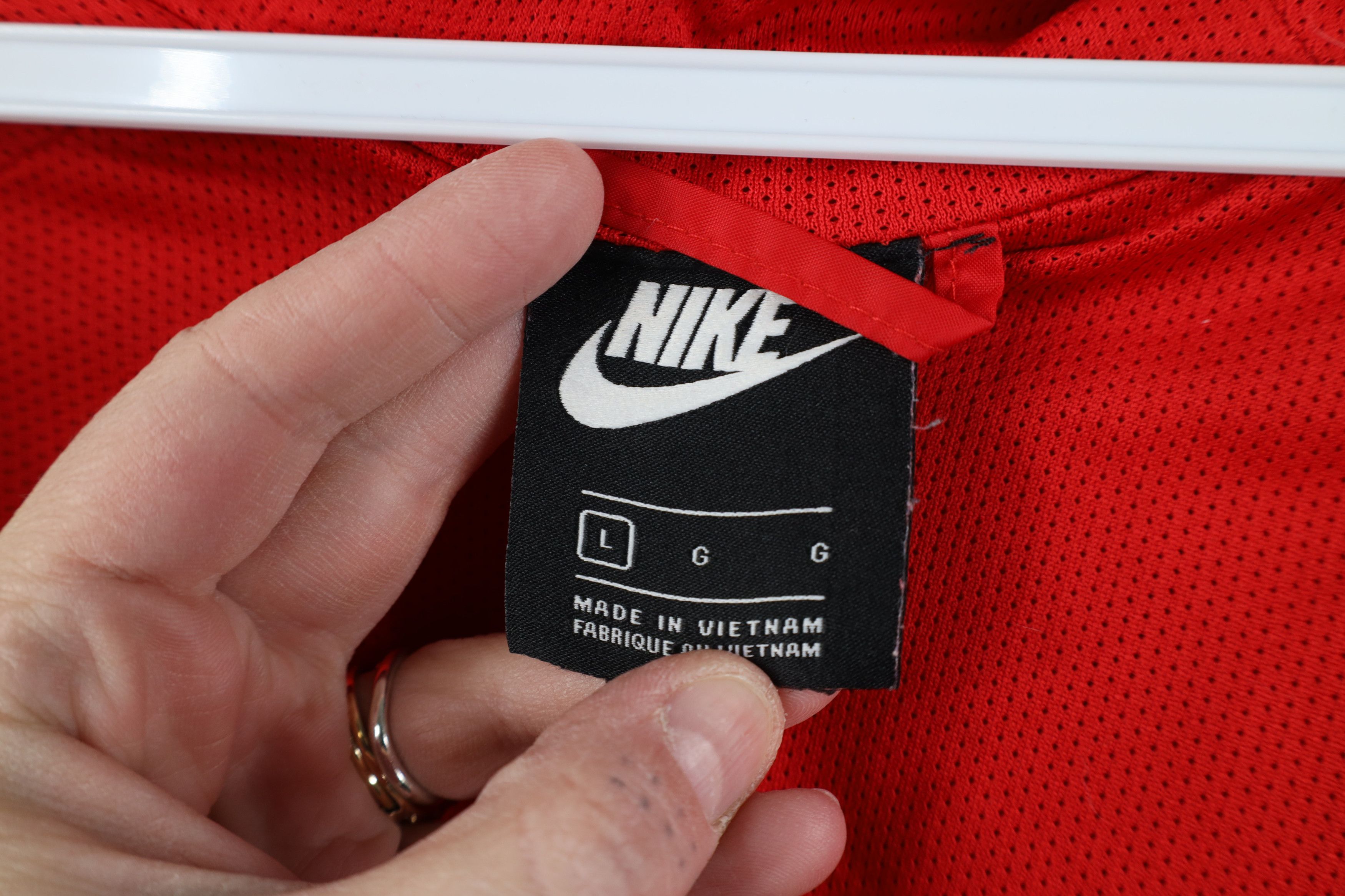 Nike Nike Block Hooded Windrunner Windbreaker Jacket Red Blue Size US L / EU 52-54 / 3 - 11 Thumbnail