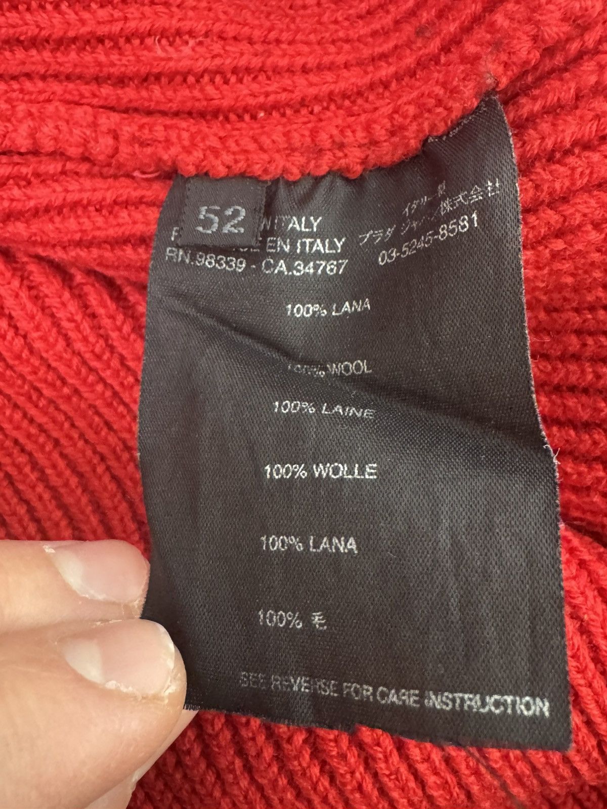 Prada Prada Vintage Y2k Wool V-neck Sweater Jumper Knitwear Pull Size US L / EU 52-54 / 3 - 13 Thumbnail