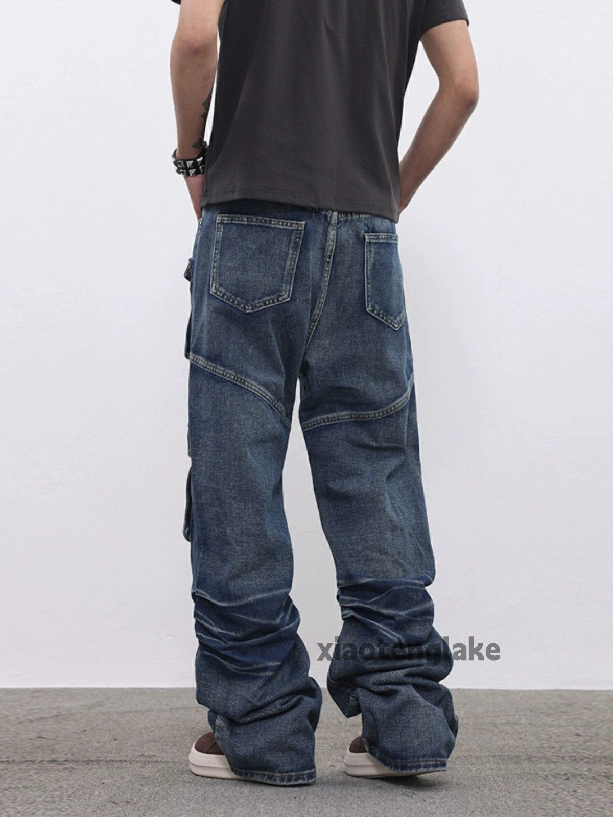 Jean × Vintage washed faded loose baggy cargo hiphop jeans Size US 32 / EU 48 - 8 Thumbnail