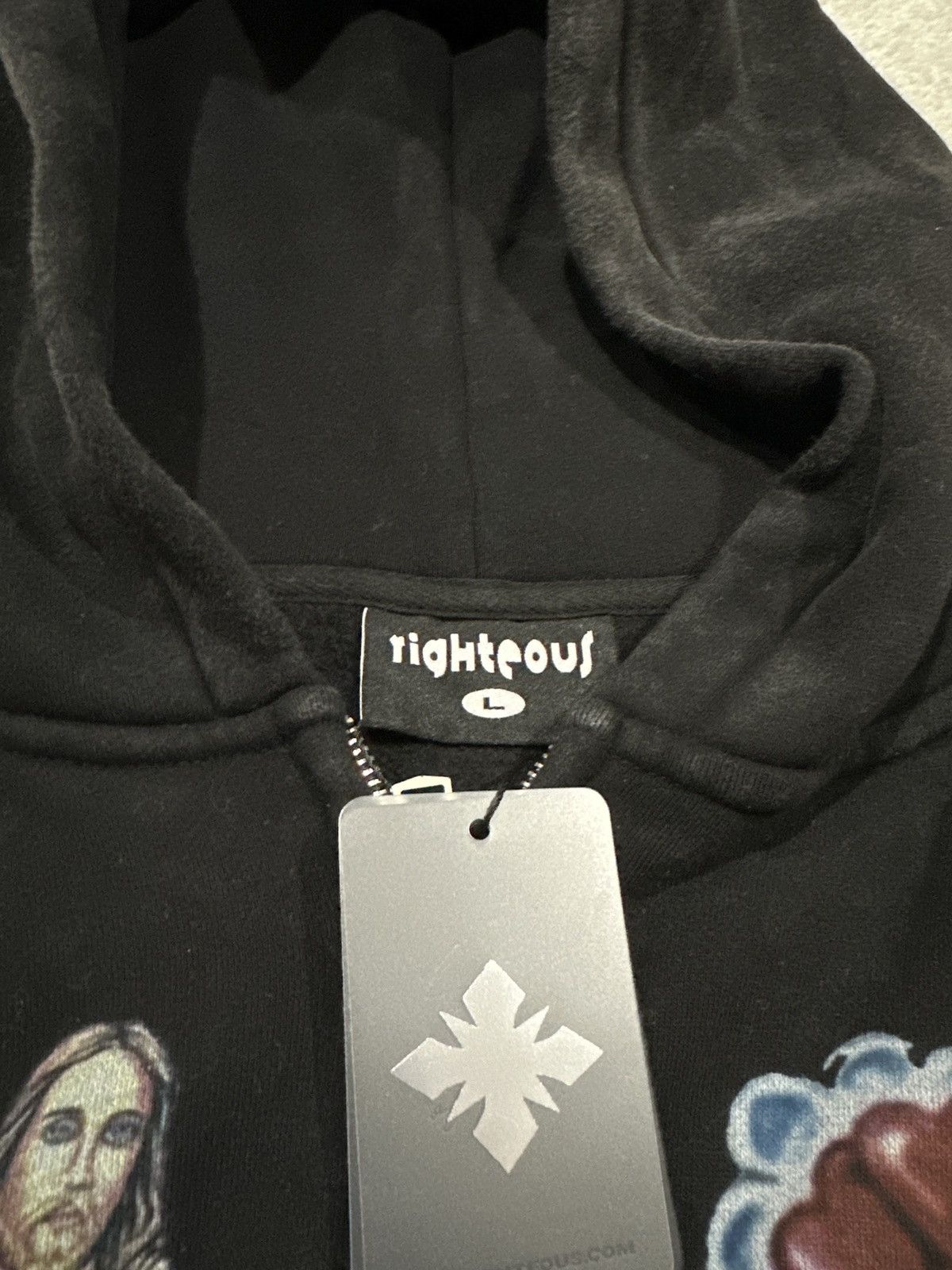 Other Righteous Jesus Black Zipup Hoodie Size US L / EU 52-54 / 3 - 3 Thumbnail