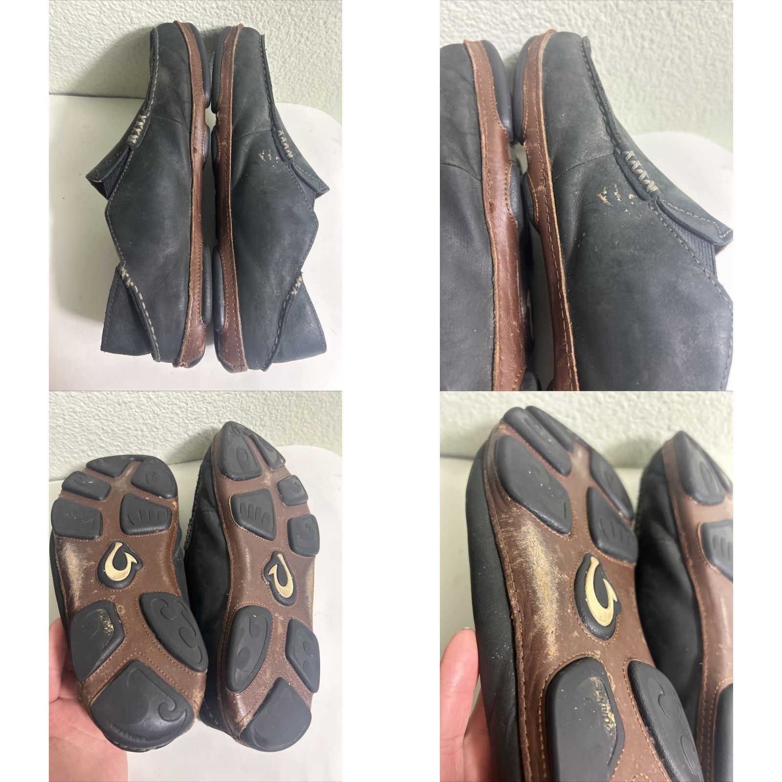 Olukai Mens OluKai Moloa Leather Black US 11 Slip-On Casual Comfort Leather Shoes 10128-4033 Mens Size US 11 / EU 44 - 9 Thumbnail