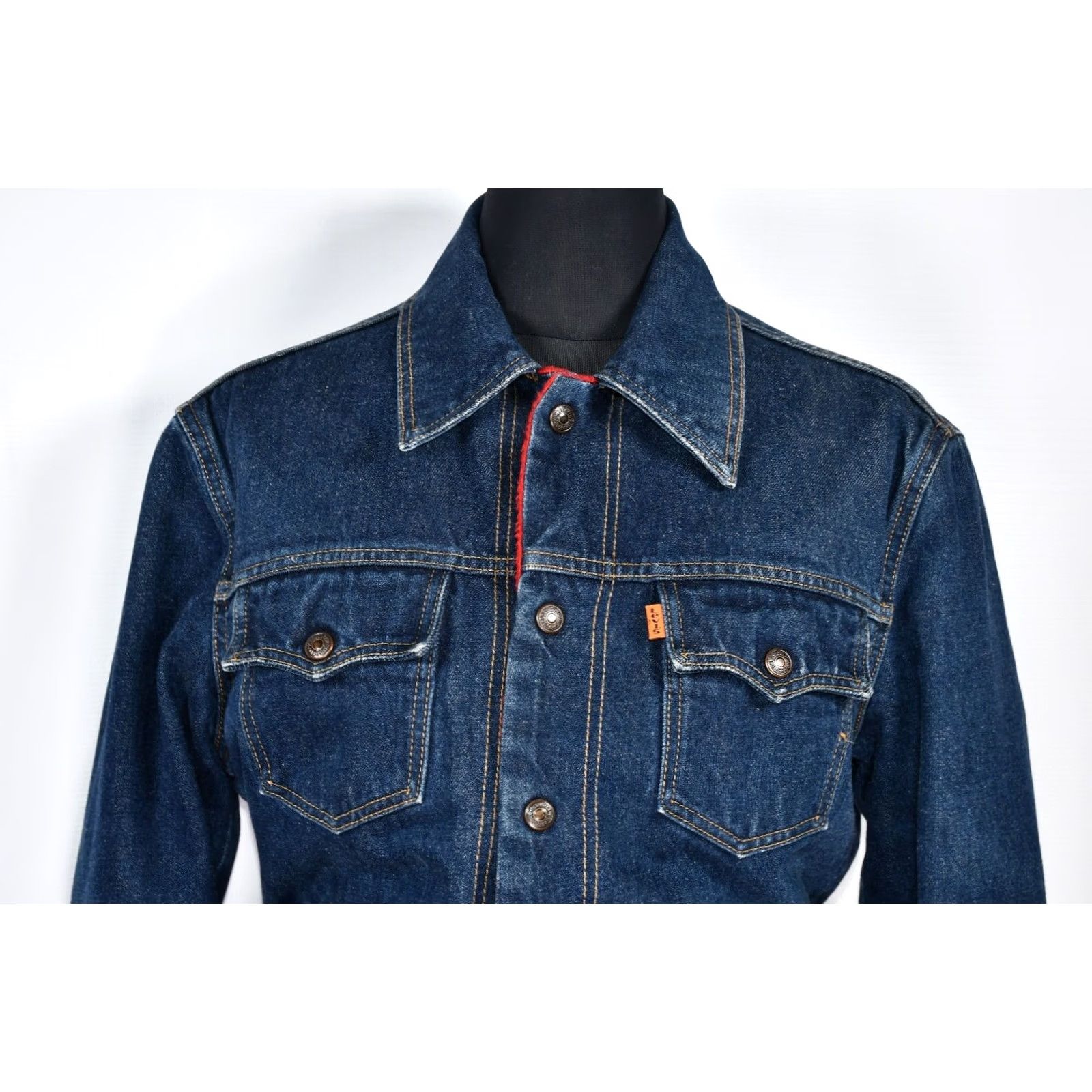 Levi's VINTAGE Levi's Jacket Women L 90s Sherpa Blue 71696 02 Italy Orange Tab Red Fur Lined 100% Genuine Very Good Size L / US 10 / IT 46 - 6 Thumbnail