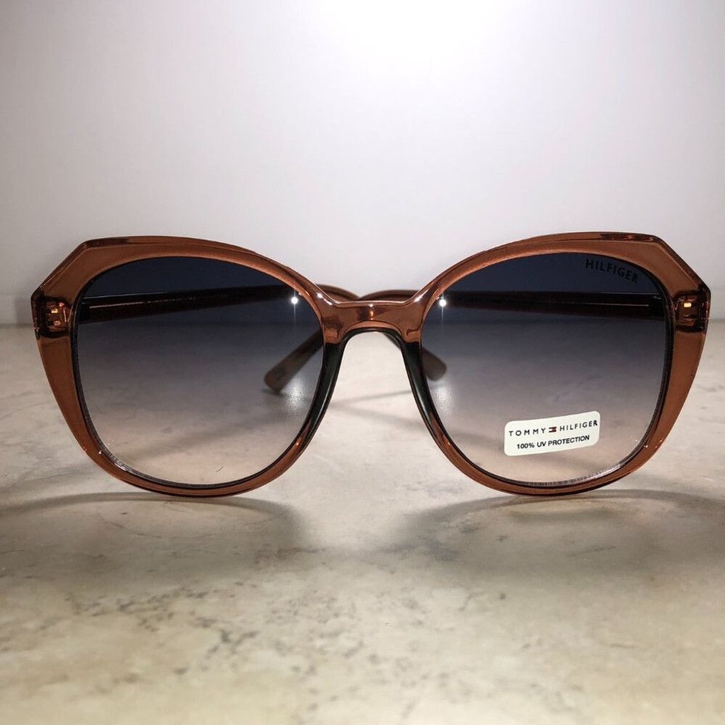 Tommy Hilfiger Tommy Hilfiger Oversized Brown Sunglasses Size ONE SIZE - 2 Thumbnail