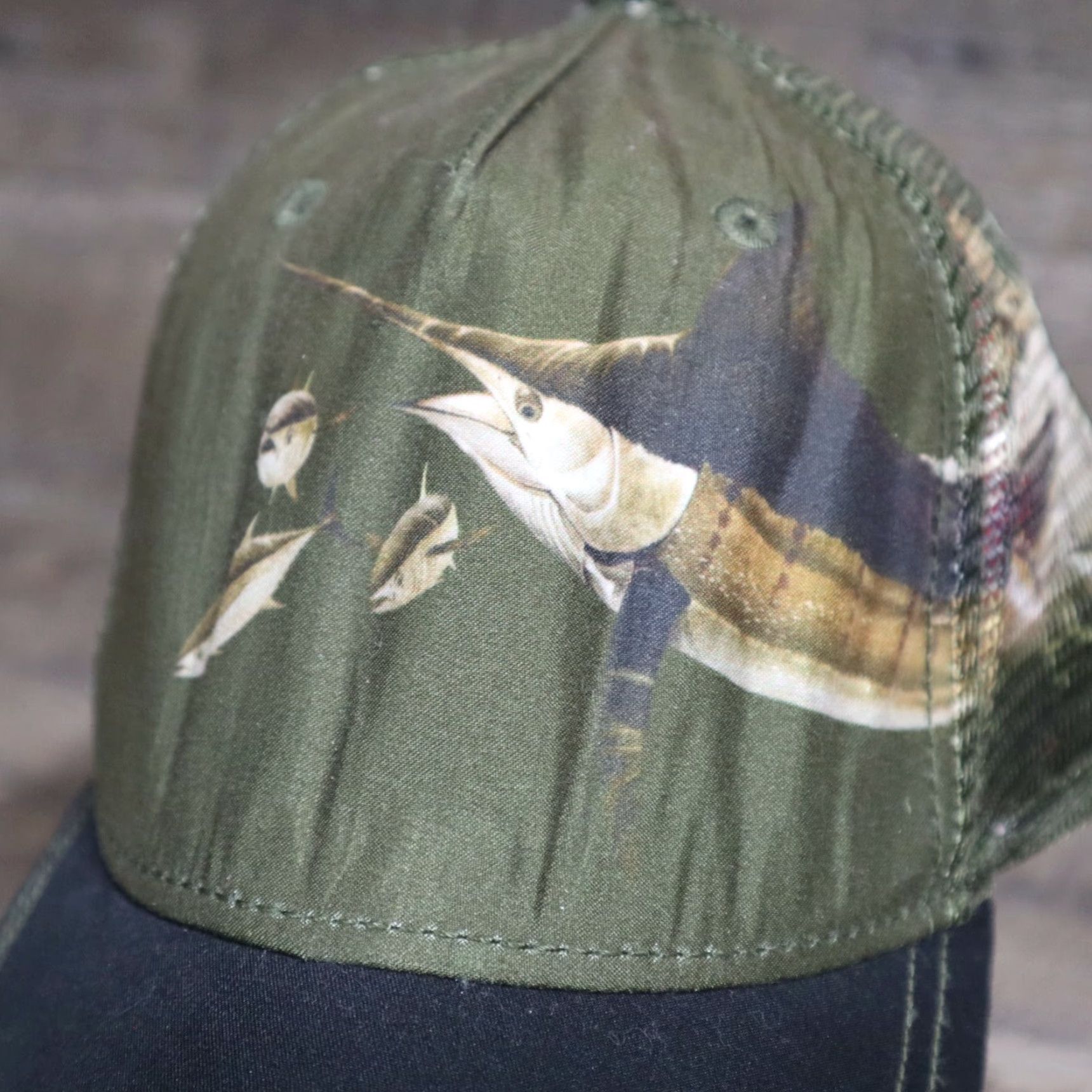 Guy Harvey Guy Harvey Baseball Cap Hat Brown Adjustable Snapback Mens Fish Fishing 90s? Size ONE SIZE - 3 Thumbnail