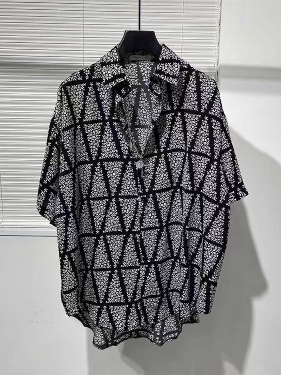 Vintage Black Loose Street Lightweight Short Sleeve Shirt Size US L / EU 52-54 / 3 - 1 Thumbnail