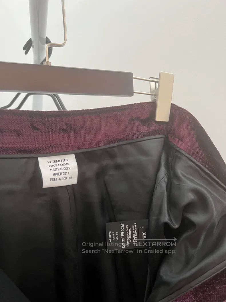 Vetements Vetements size XS Purple Velvet Flared Pants Size 23" - 4 Thumbnail