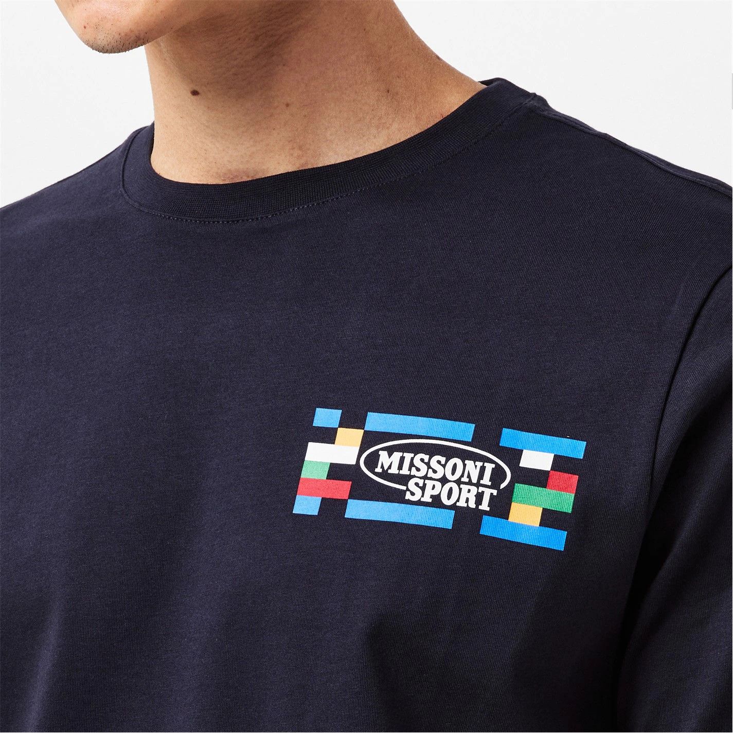 Missoni o1g2r1mq0426 Logo T-Shirt in Navy Size US M / EU 48-50 / 2 - 4 Thumbnail