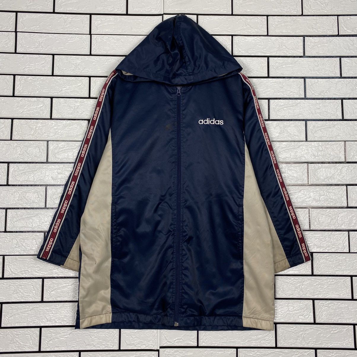 Adidas 📌Vintage Coach Long Jacket Adidas Big Logo Blanket Size US L / EU 52-54 / 3 - 2 Thumbnail