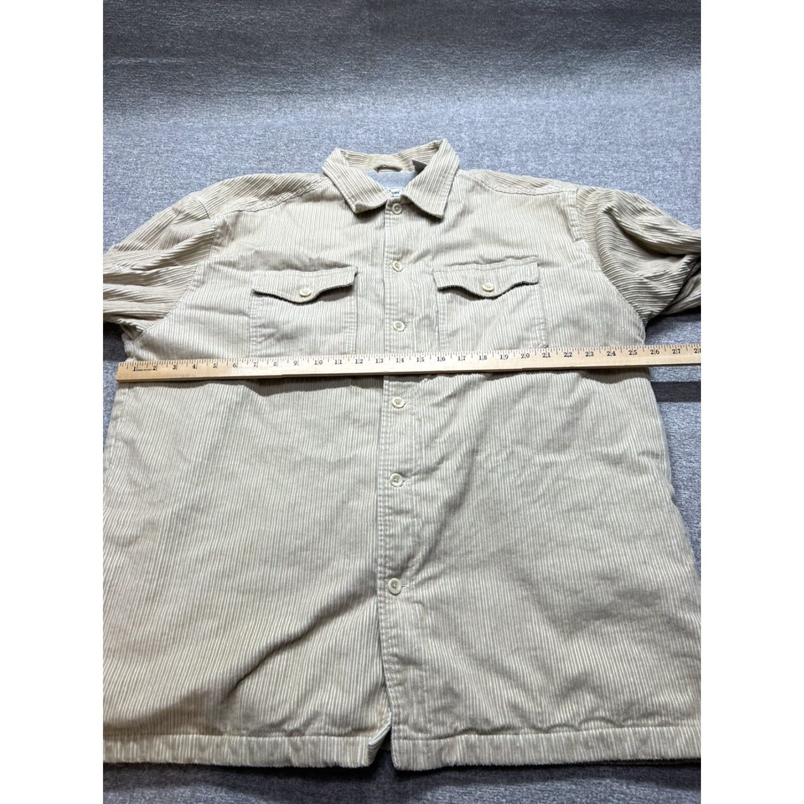 Vintage VINTAGE L.L.Bean Shirt Jacket Beige Corduroy Fleece Lined Tan Beige XL Women Size XL / US 12-14 / IT 48-50 - 7 Thumbnail