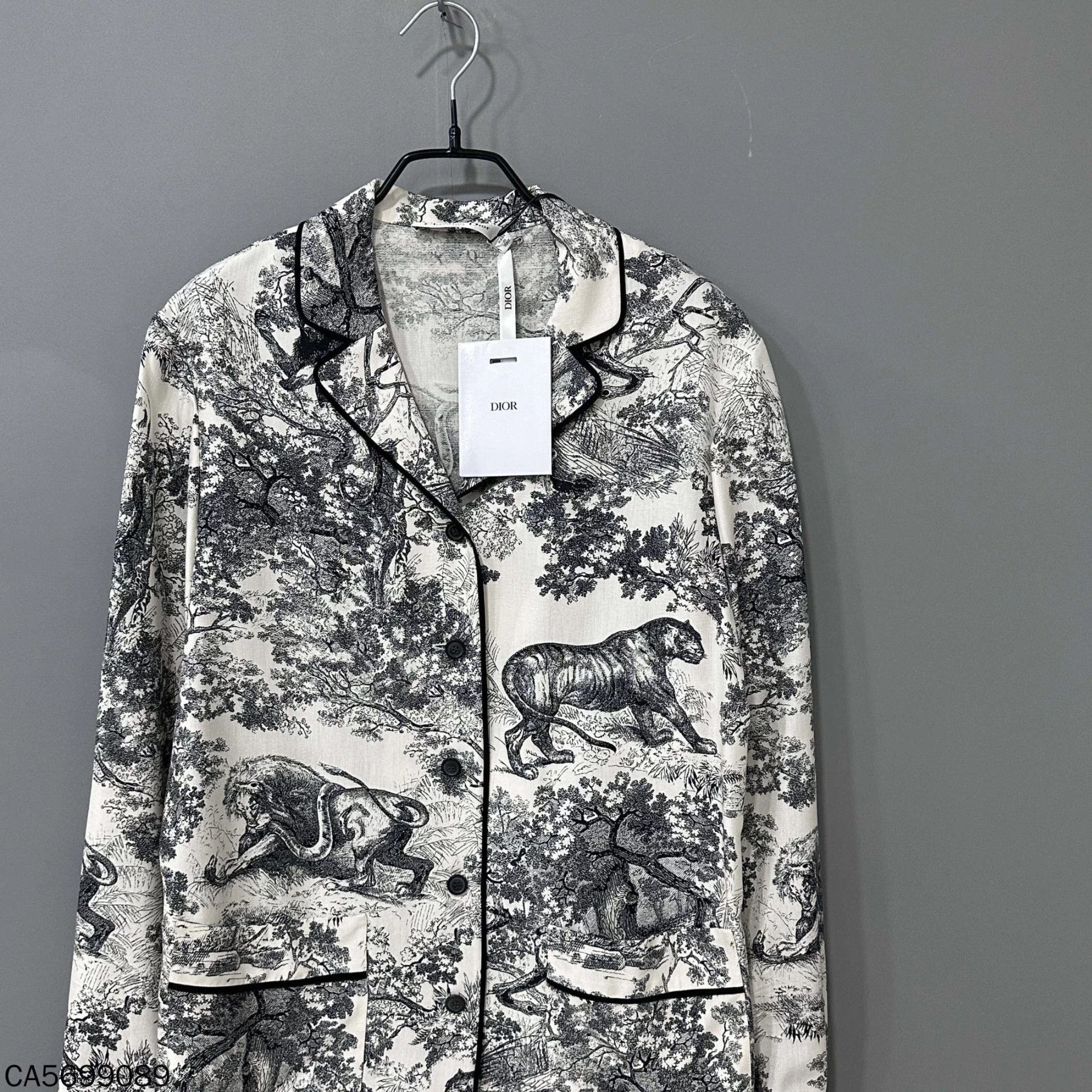 Dior Dior Zoo Series silk long-sleeve shirt NWT 38 Size S / US 4 / IT 40 - 1 Thumbnail