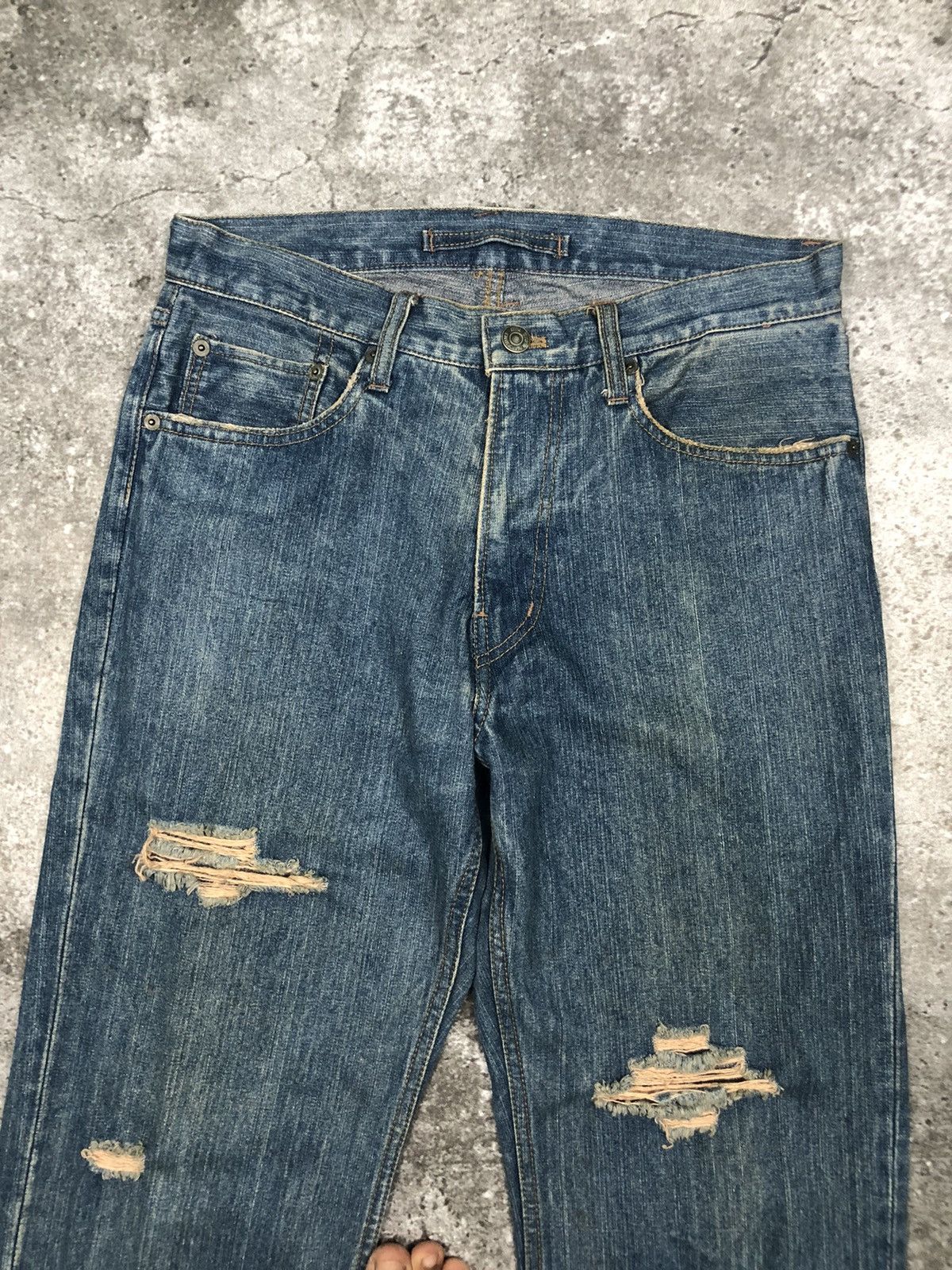 Hysteric Glamour × Japanese Brand × PPFM PPFM Ripped Denim Pants Size US 29 - 3 Thumbnail