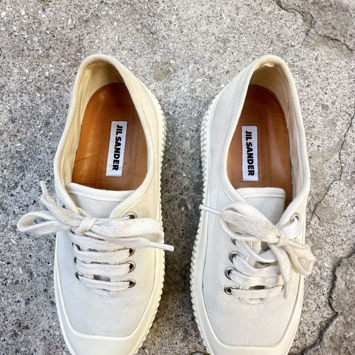 Jil Sander Jil Sander Rice Platform Canvas Sneakers Size US 9 / IT 39 - 4 Thumbnail