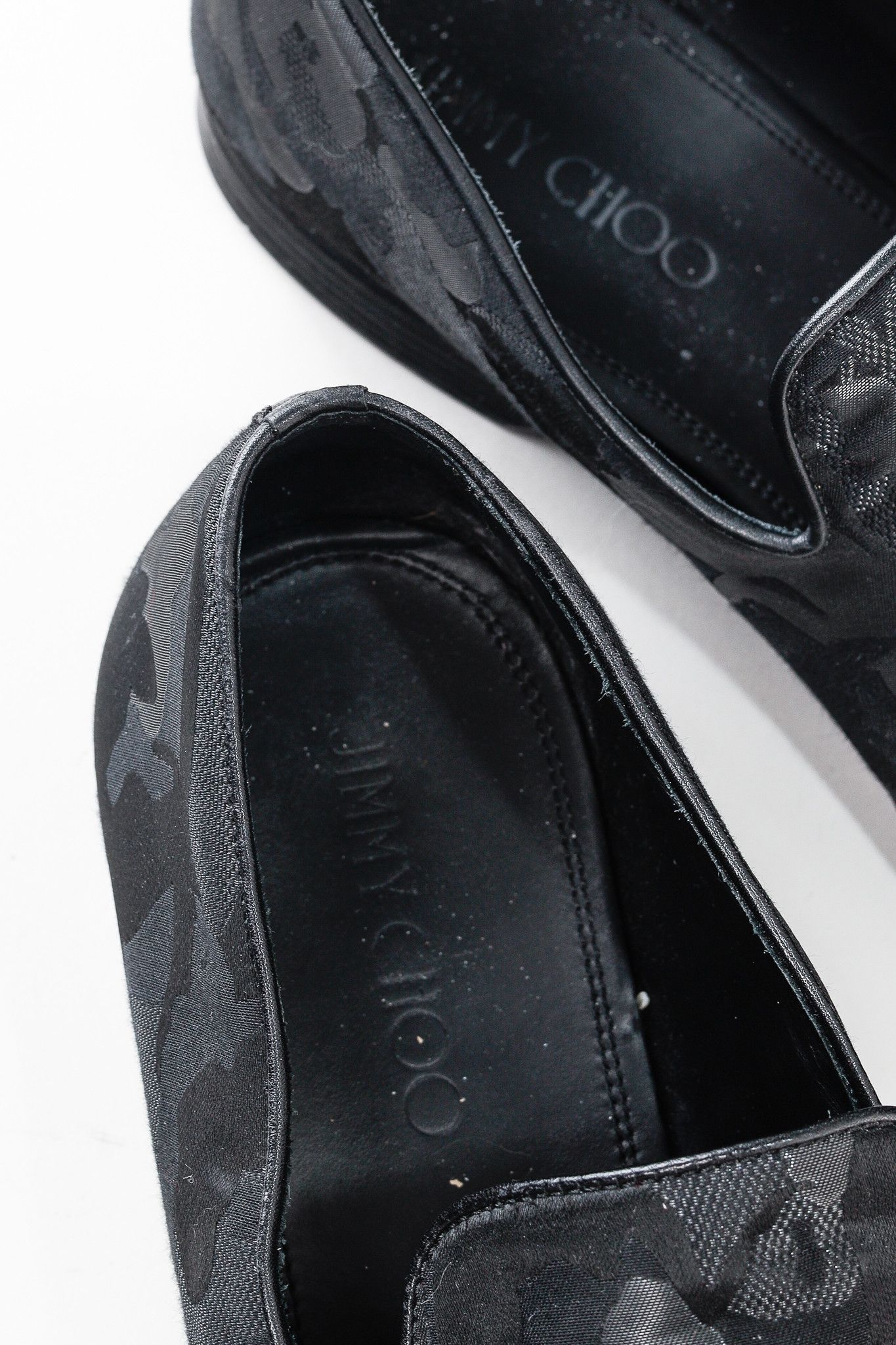 Jimmy Choo Jimmy Choo Sloane Black Camouflage Textile Loafers Size US 12.5 / EU 45-46 - 9 Thumbnail