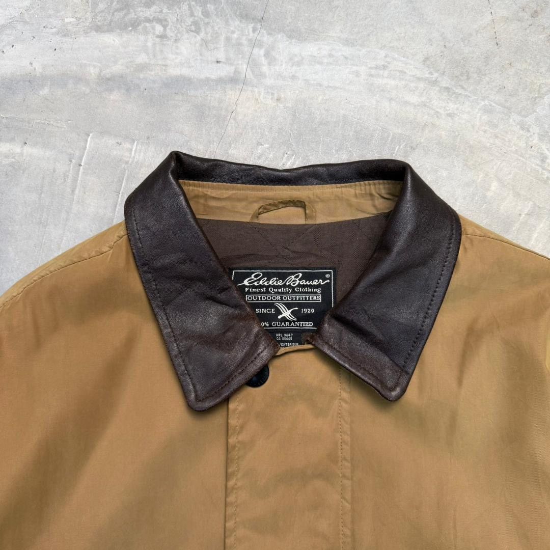 Eddie Bauer Vintage Eddie Bauer Brown Leather Collar Bomber Jacket Size US M / EU 48-50 / 2 - 3 Thumbnail