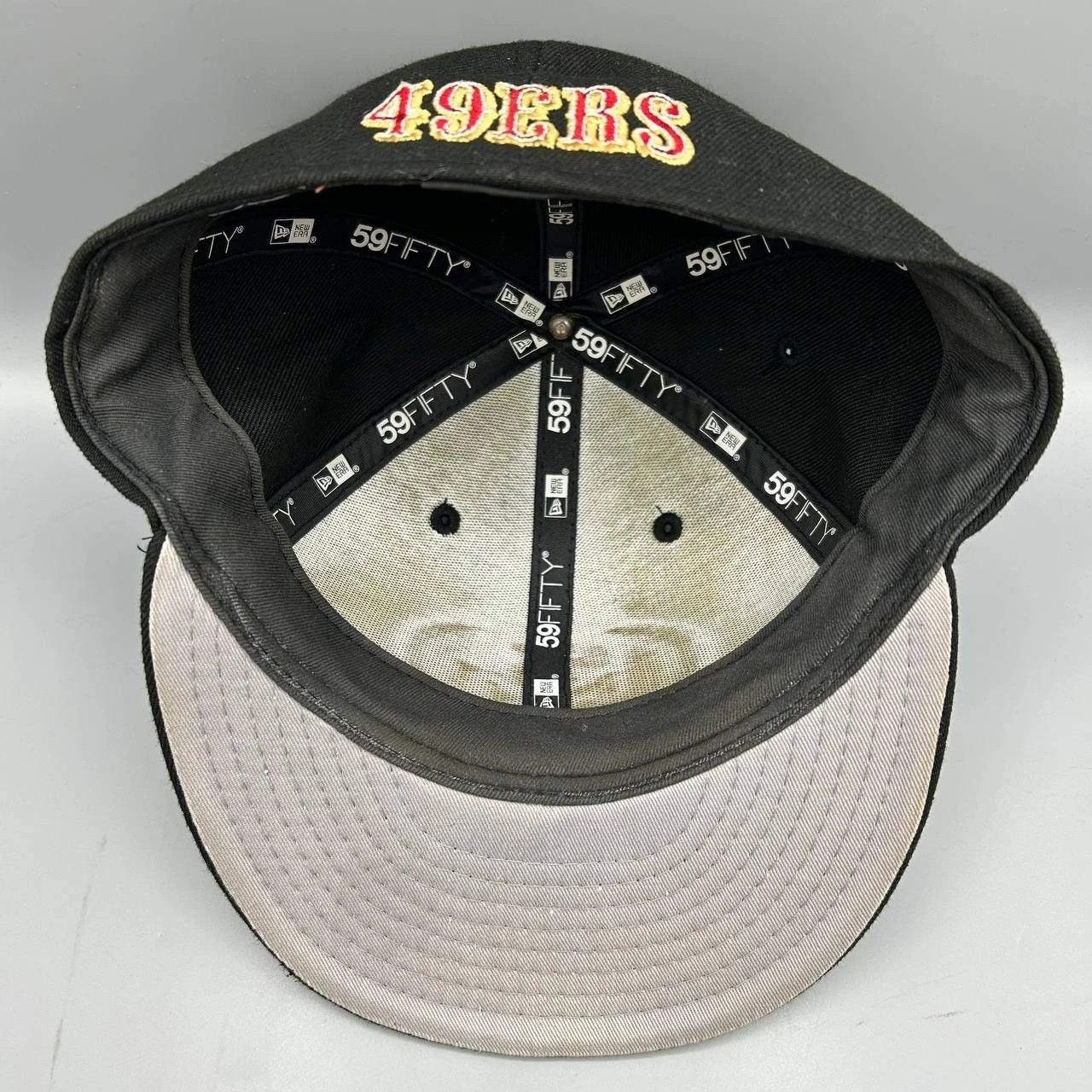 New Era San Francisco 49ers Hat Men 7 1/4 Black NFL Fitted Cap Size ONE SIZE - 2 Thumbnail