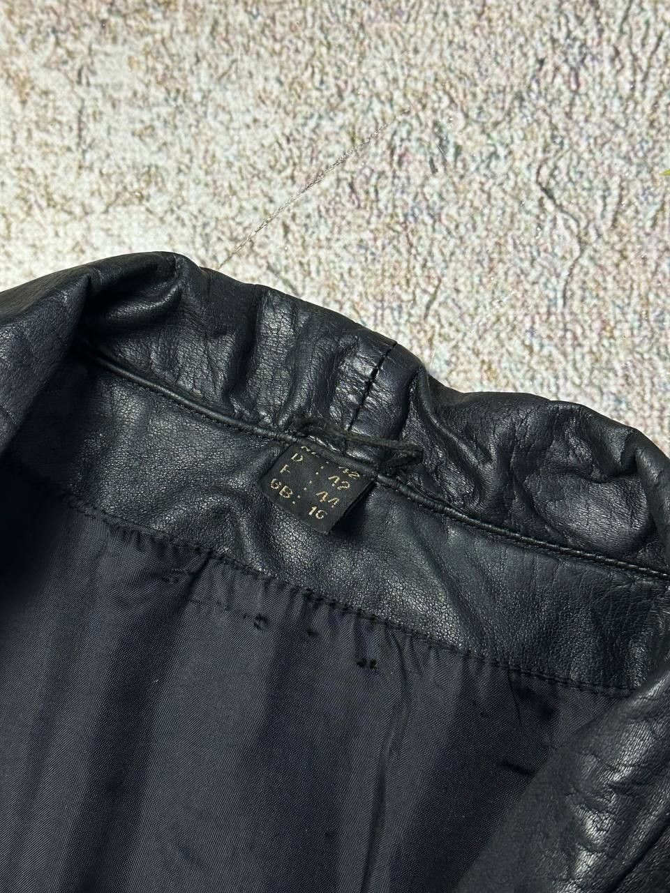 Vintage Vintage leather jacket boxy fit Size US XL / EU 56 / 4 - 4 Thumbnail